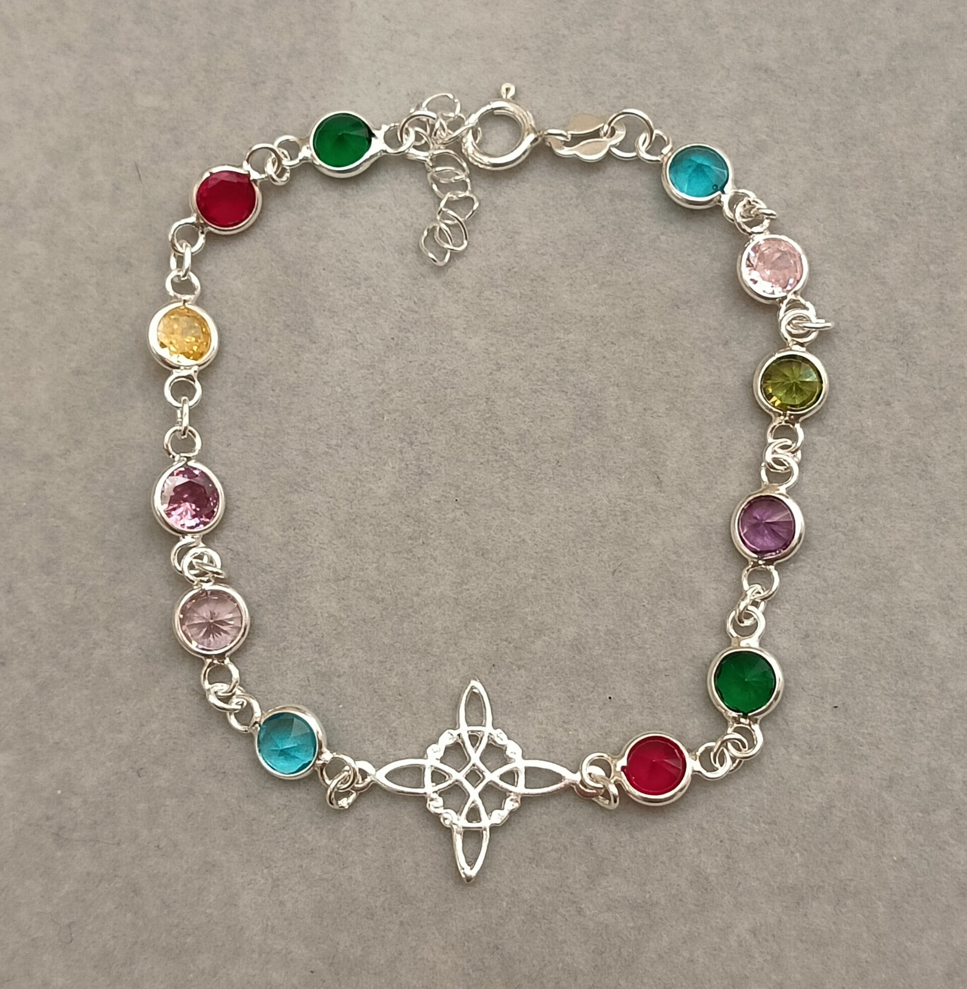 Pulsera nudo de bruja y cristales - 3