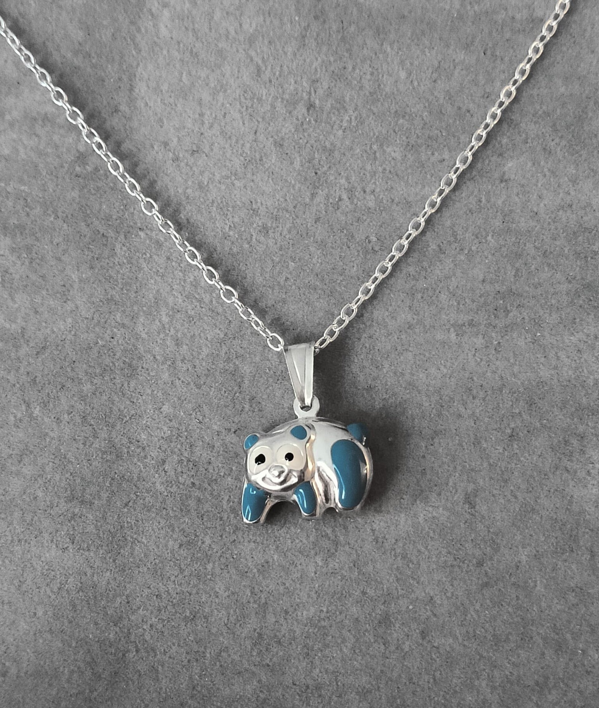 collares infantiles osito y barco plata de ley - 4