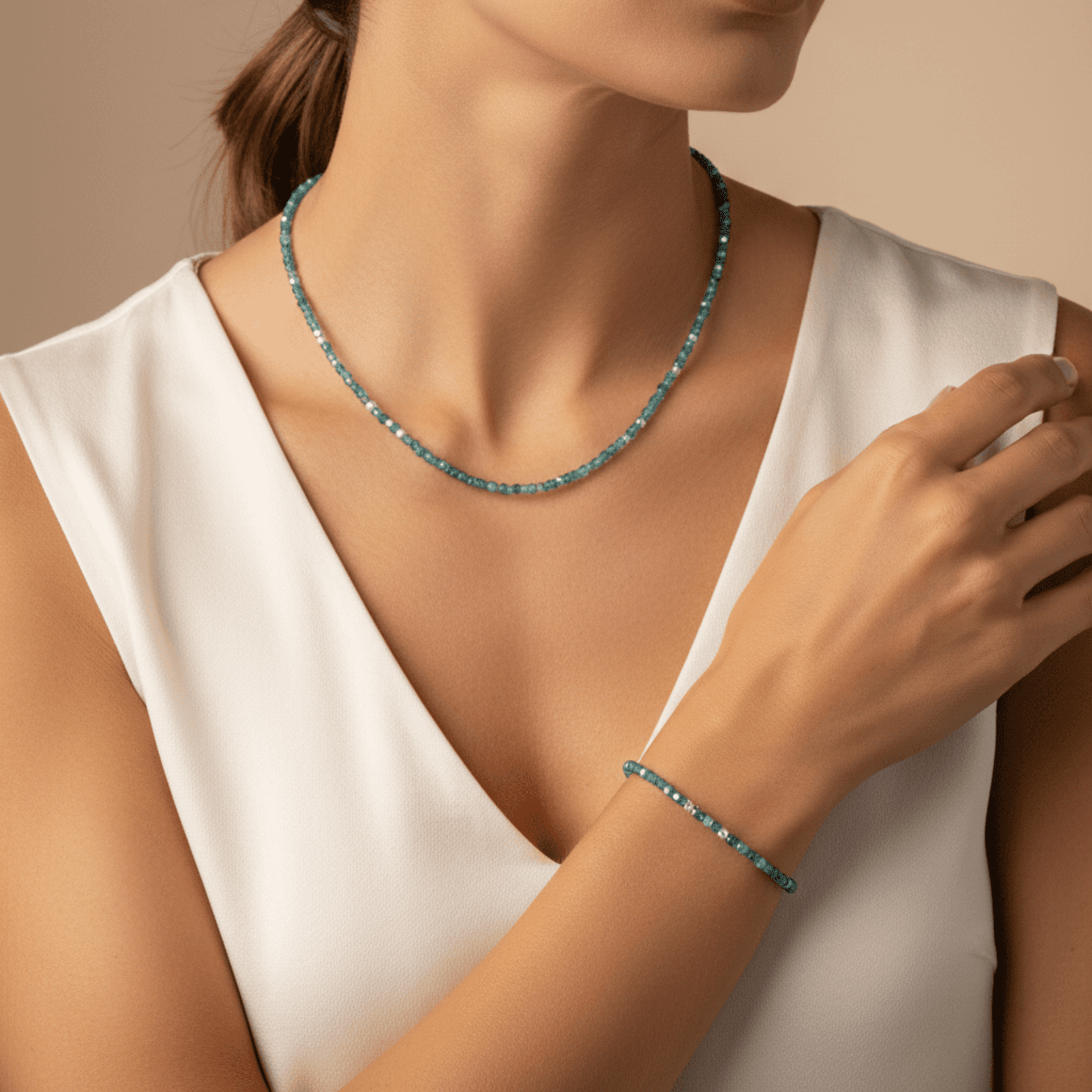 conjunto apatita facetada - 1