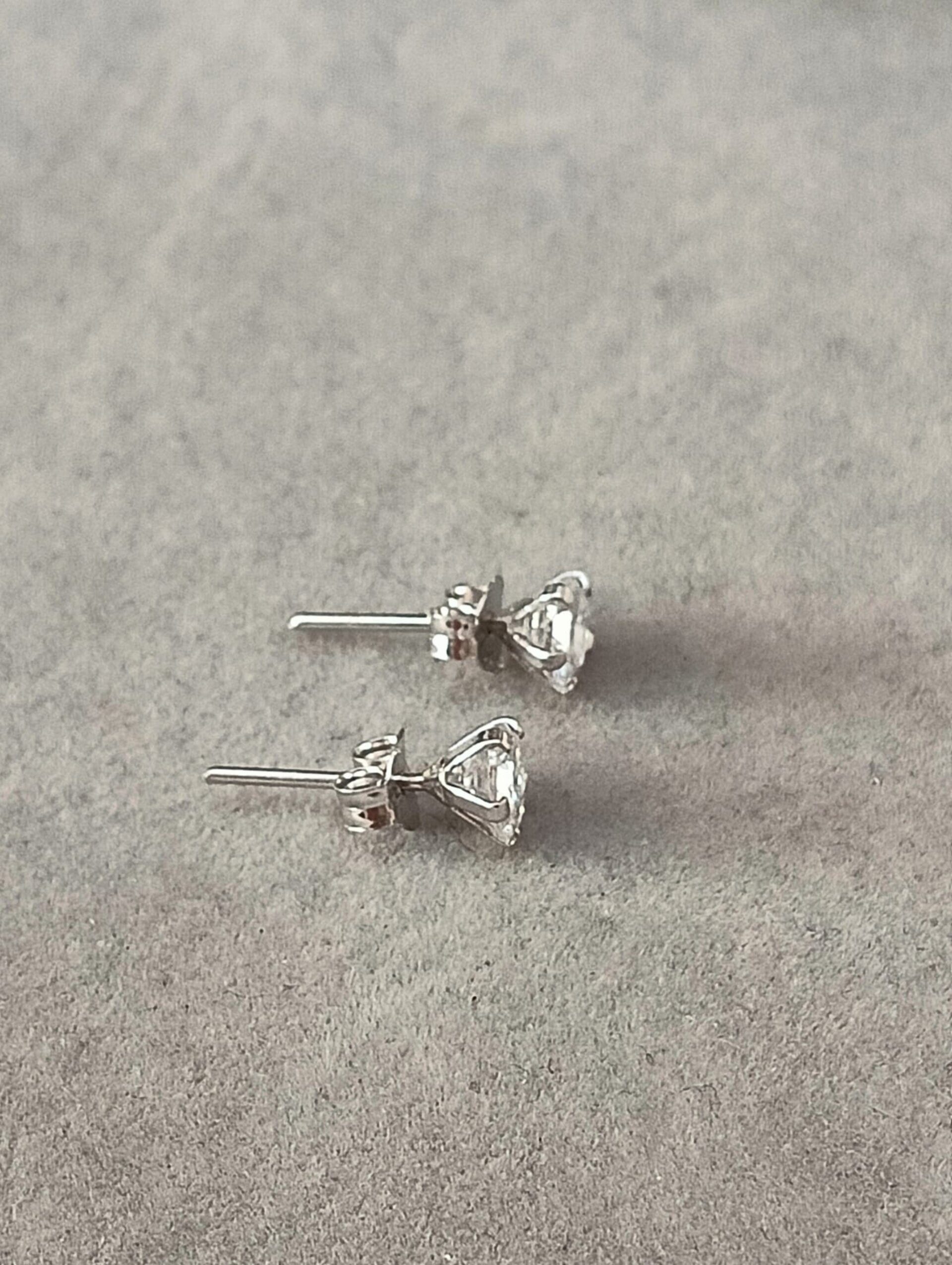 Pendientes circonita blanca - 3