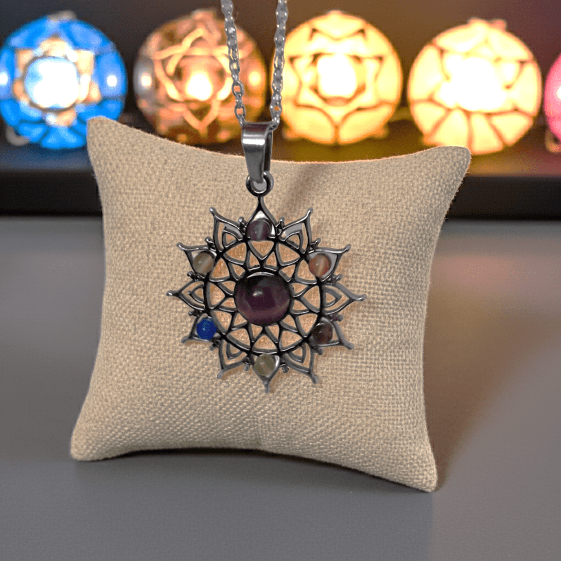 Collar 7 chakras piedras naturales - 2