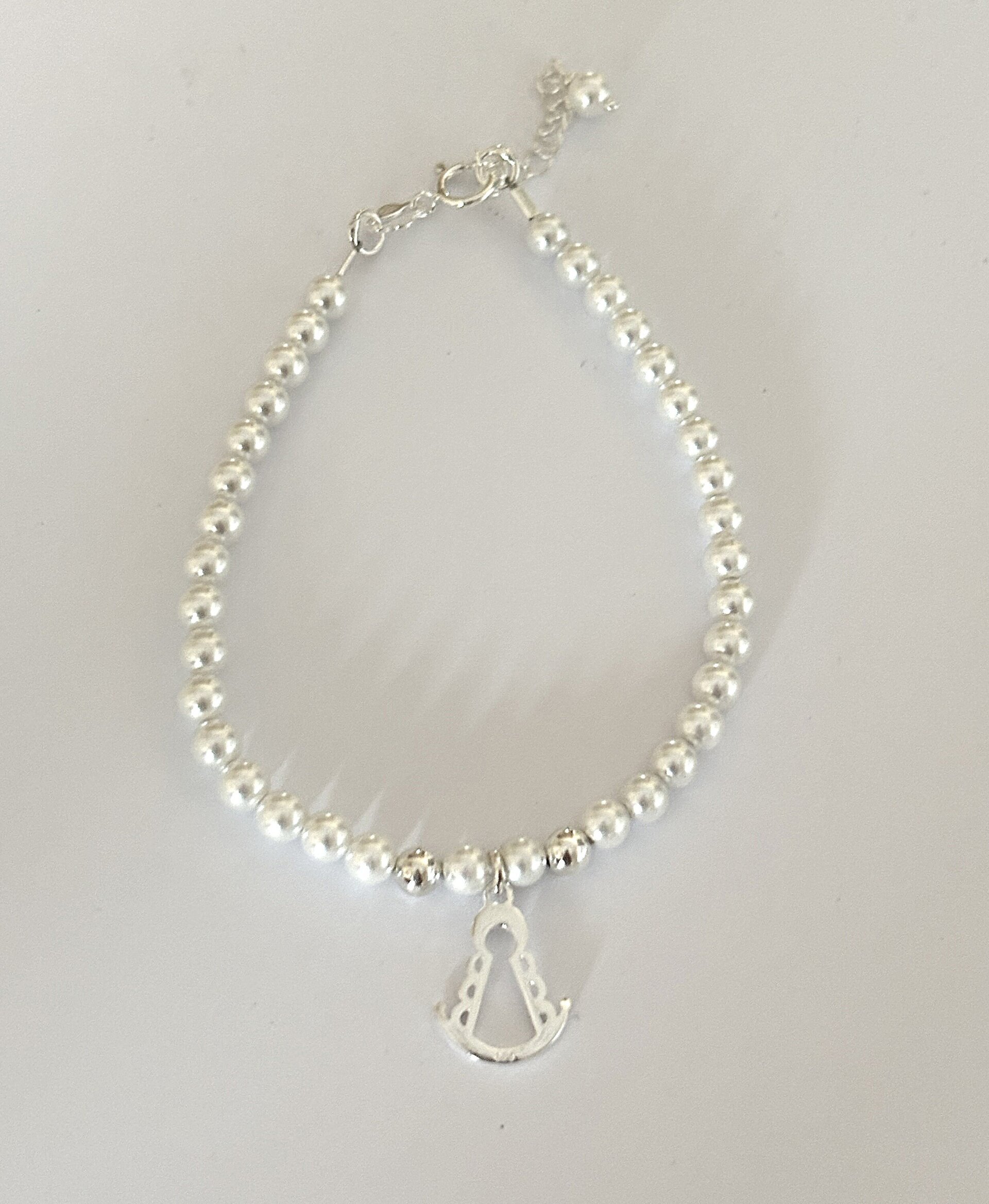 pulsera perlas y virgen del rocio - 3