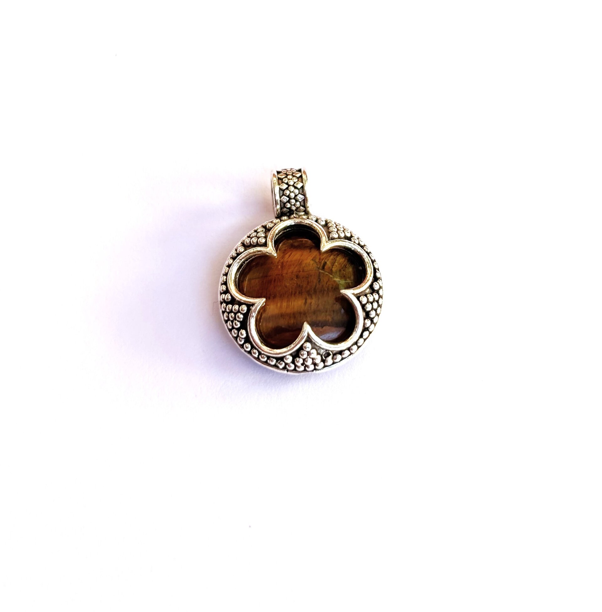 colgante amuleto gotland con piedra natural de ojo de tigre - 6