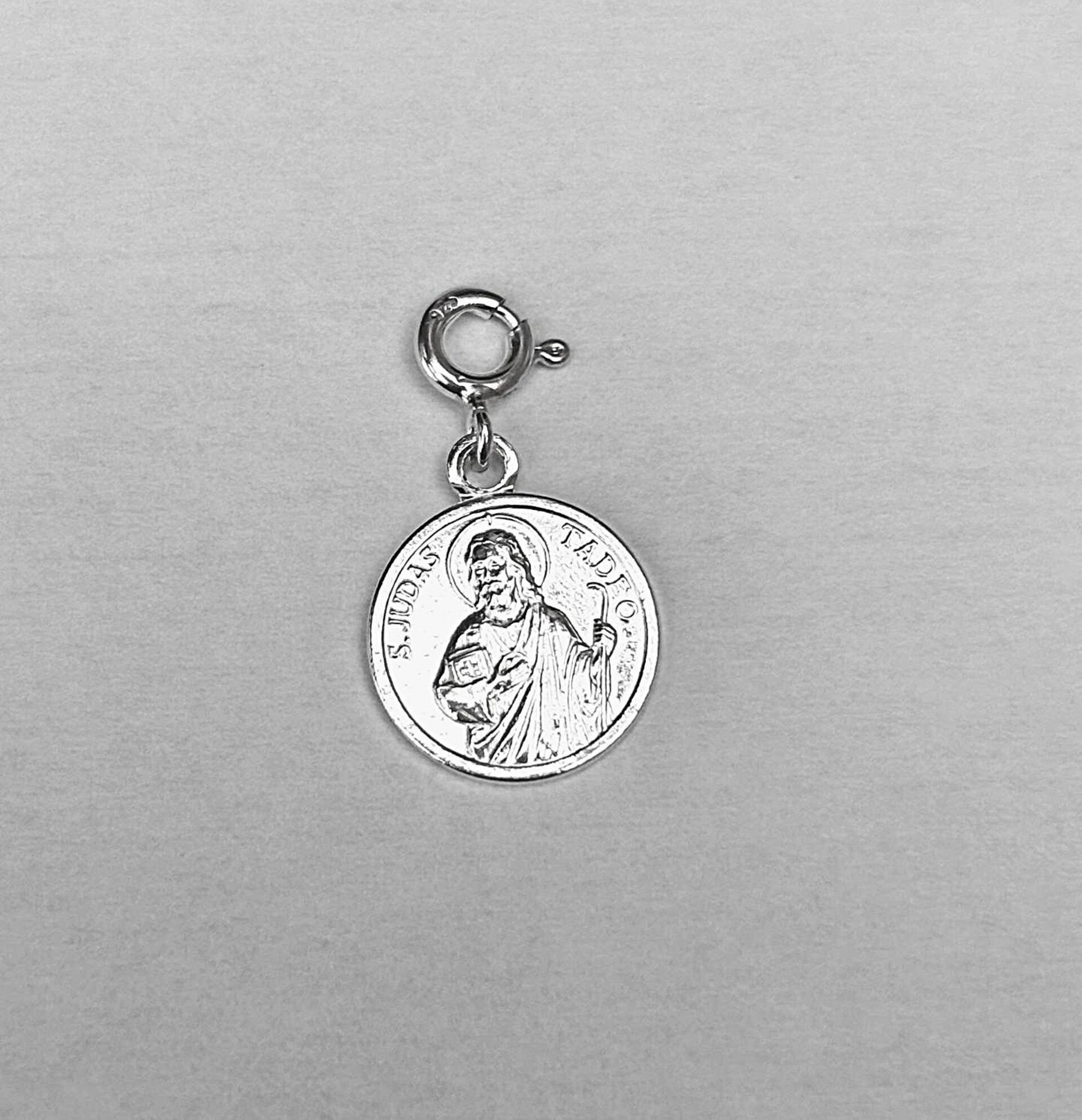 colgante medalla San Judas Tadeo para pulsera o collar - 3