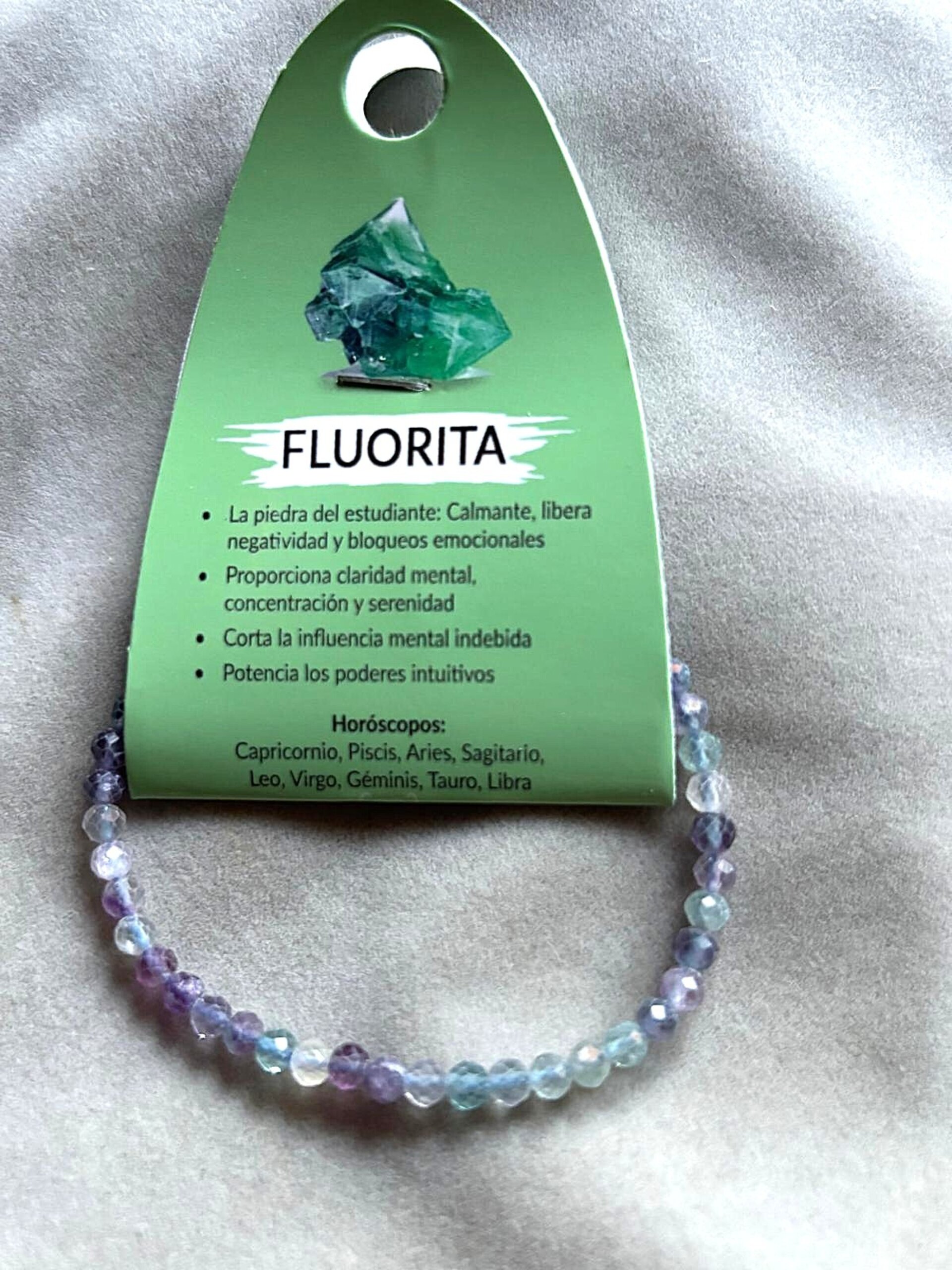 pulsera facetada fluorita - 3