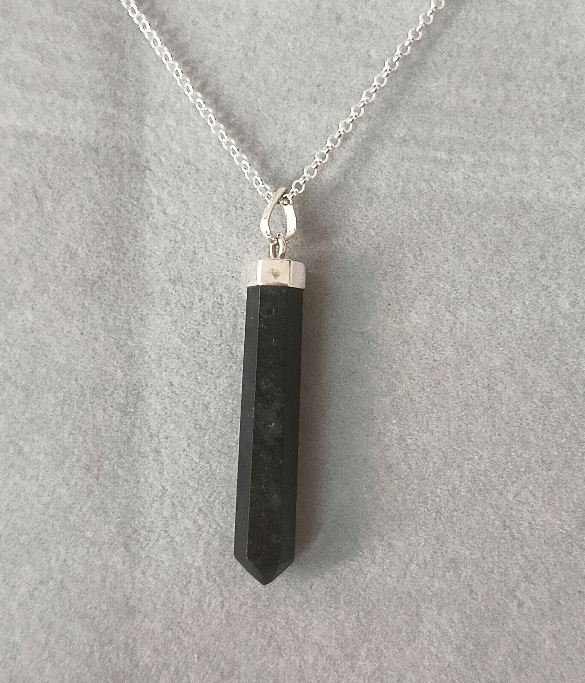 Collar punta de mineral onix - 2