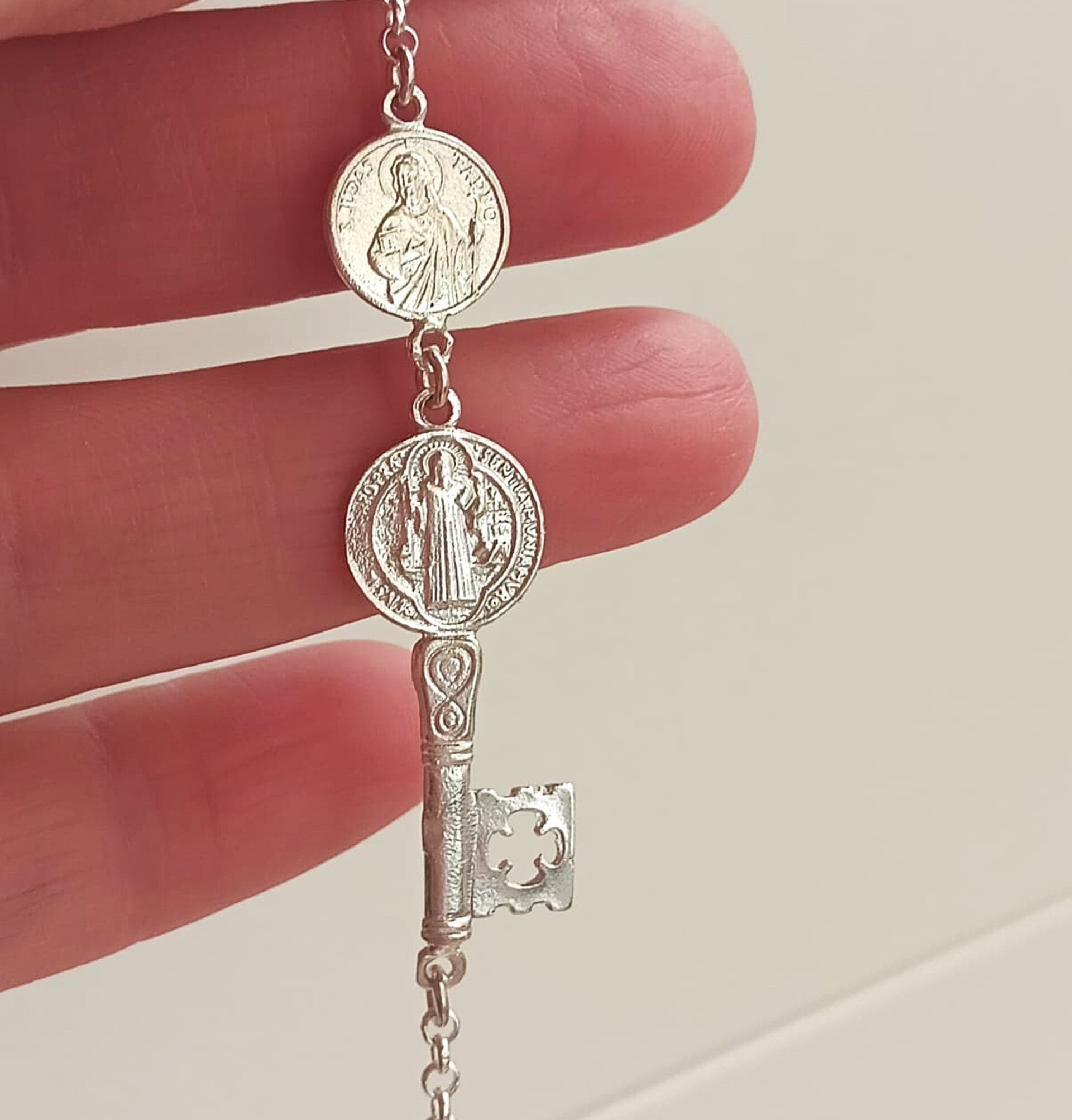 Pulsera doble protección llave de San Benito y Judas Tadeo - 2