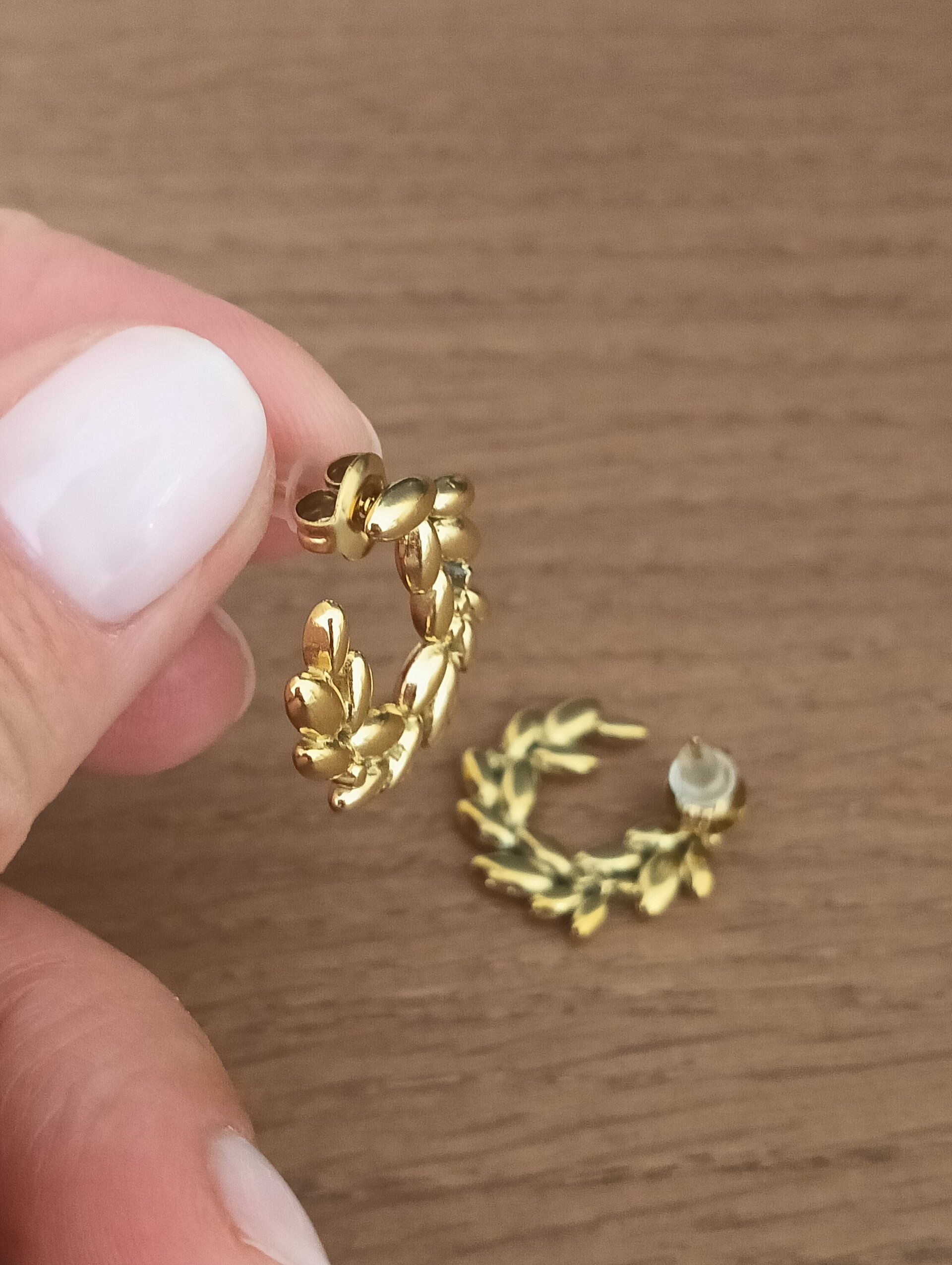 Pendientes flor dorada - 3