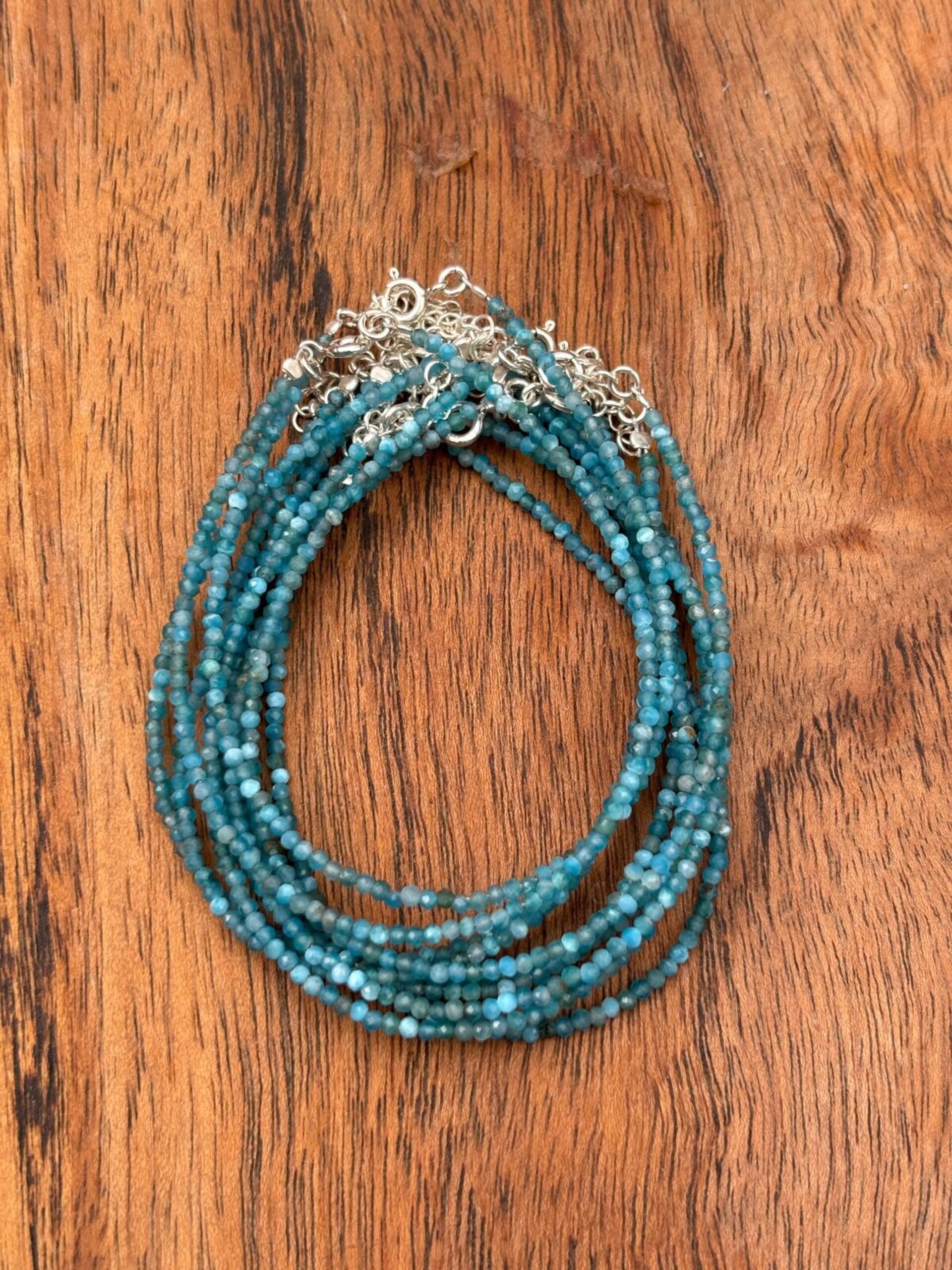 pulsera facetada de cianita - 5