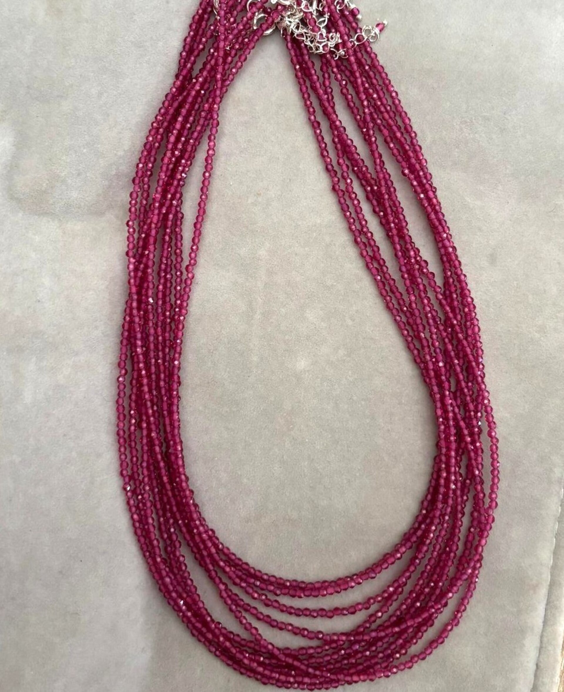 Gargantilla facetada rubí - 2