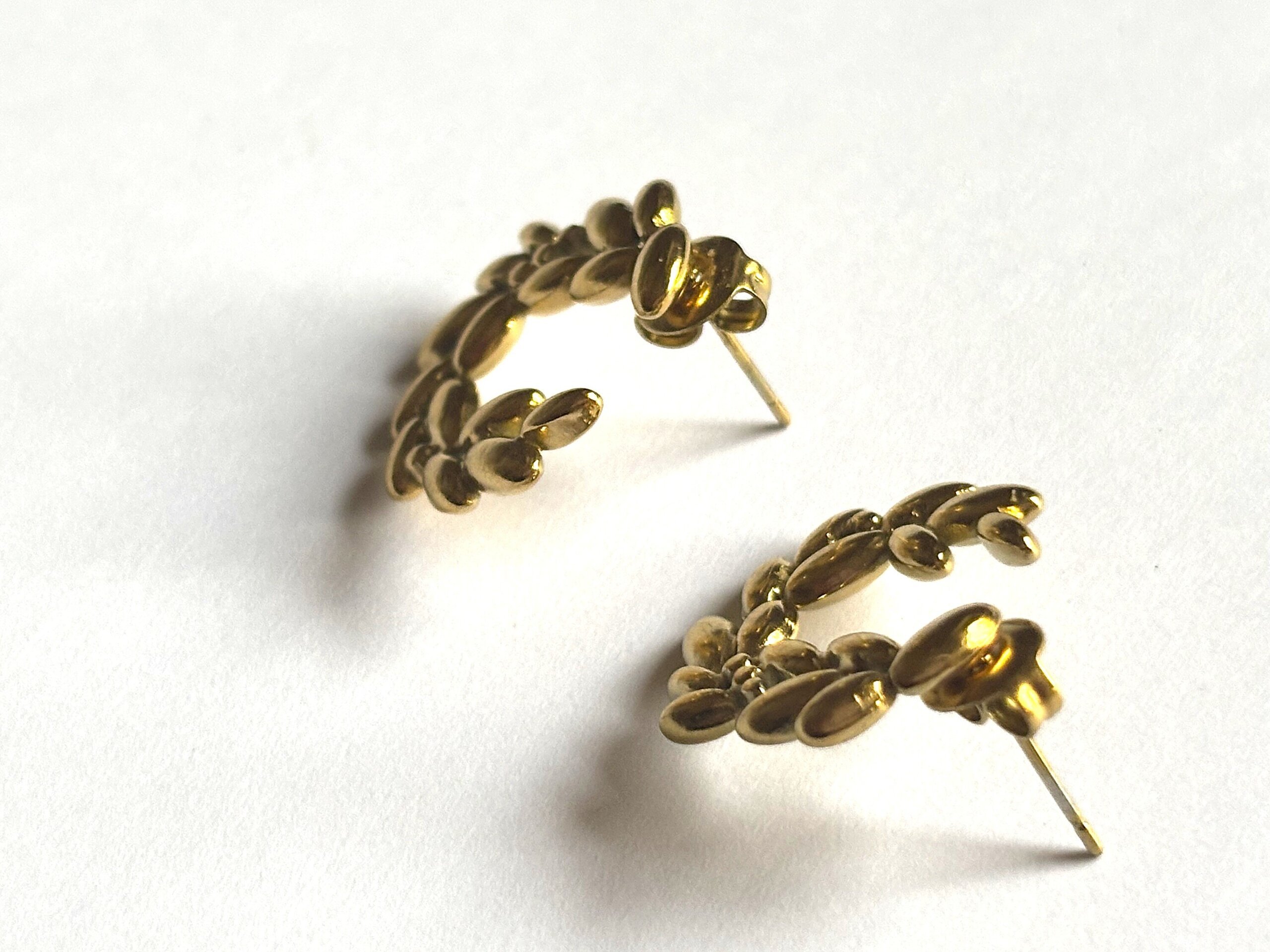 Pendientes flor dorada - 2