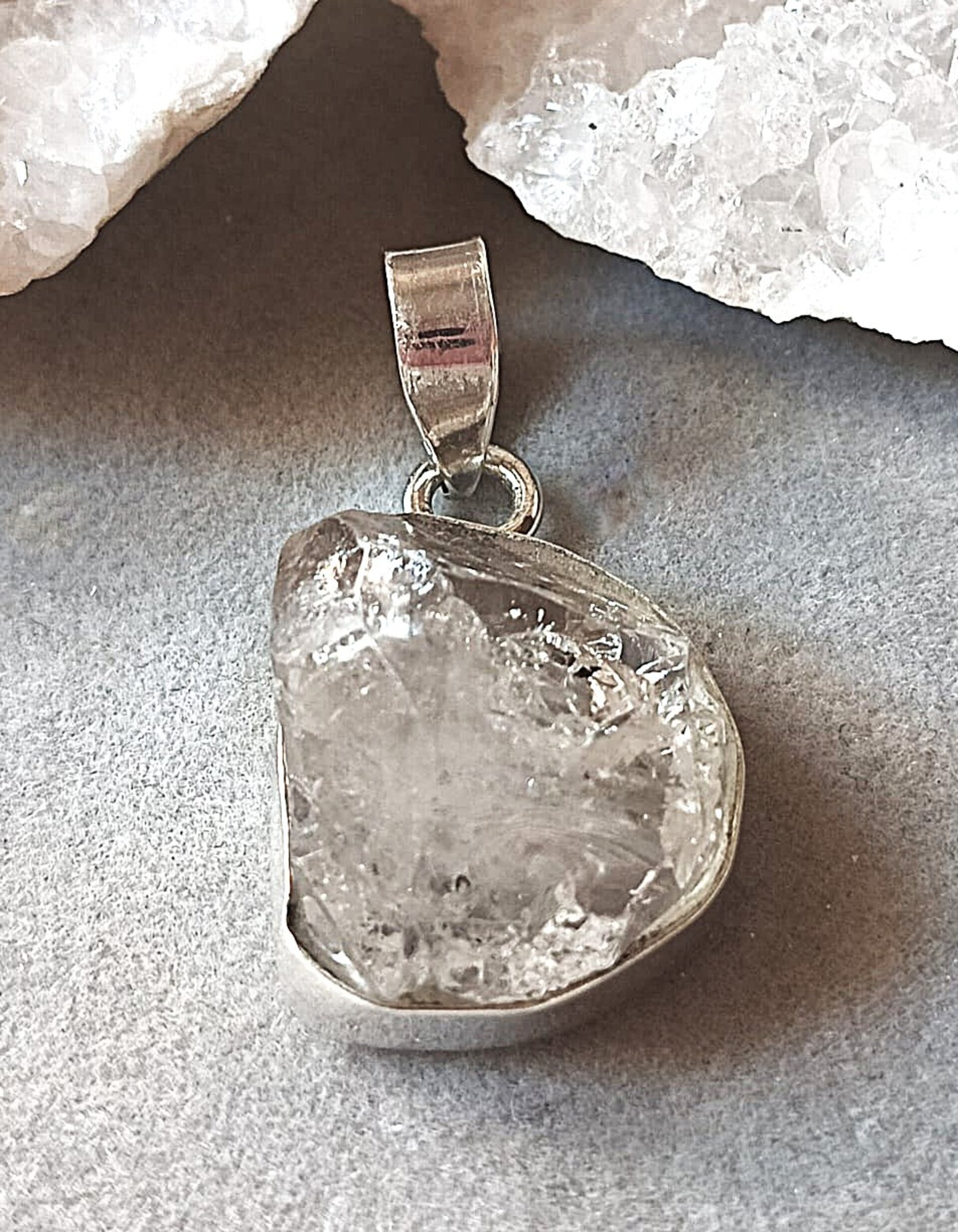 Colgante piedra natural cuarzo diamante herkimer - 4