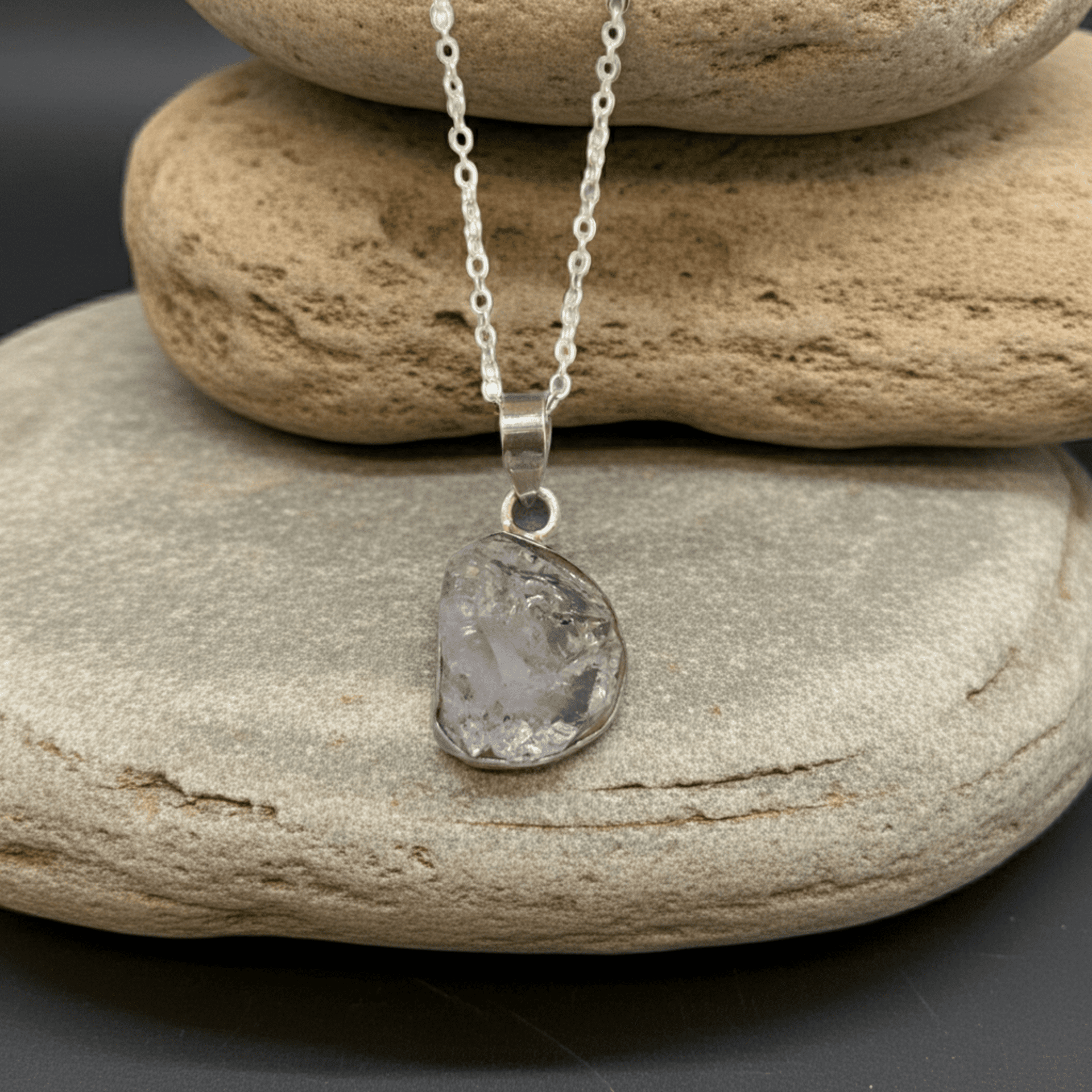 collar cuarzo diamante Herkimer - 1