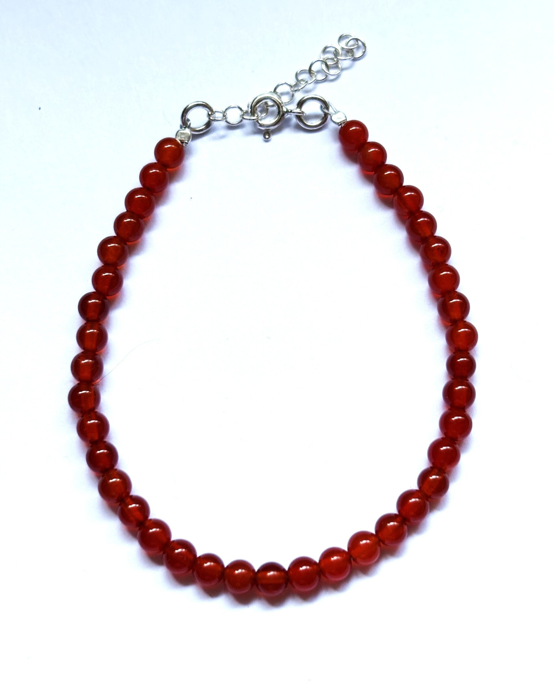 Pulsera ajustable piedra natural de cornalina - 2
