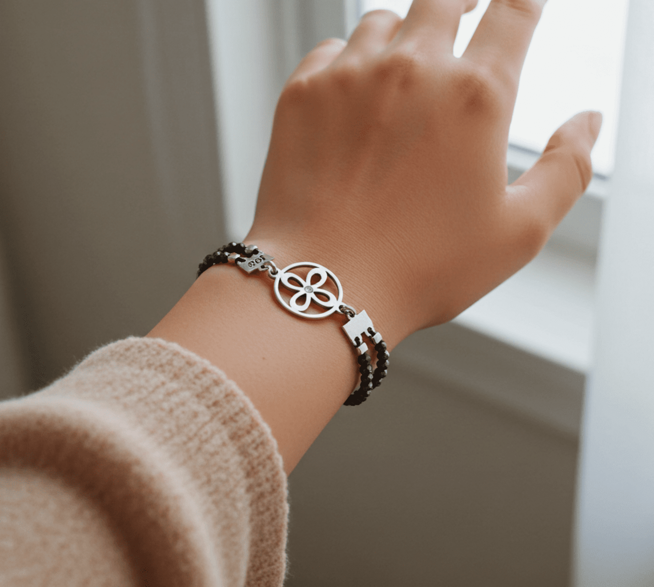 pulseras sigilo de la abundancia con pirita facetada natural - 2