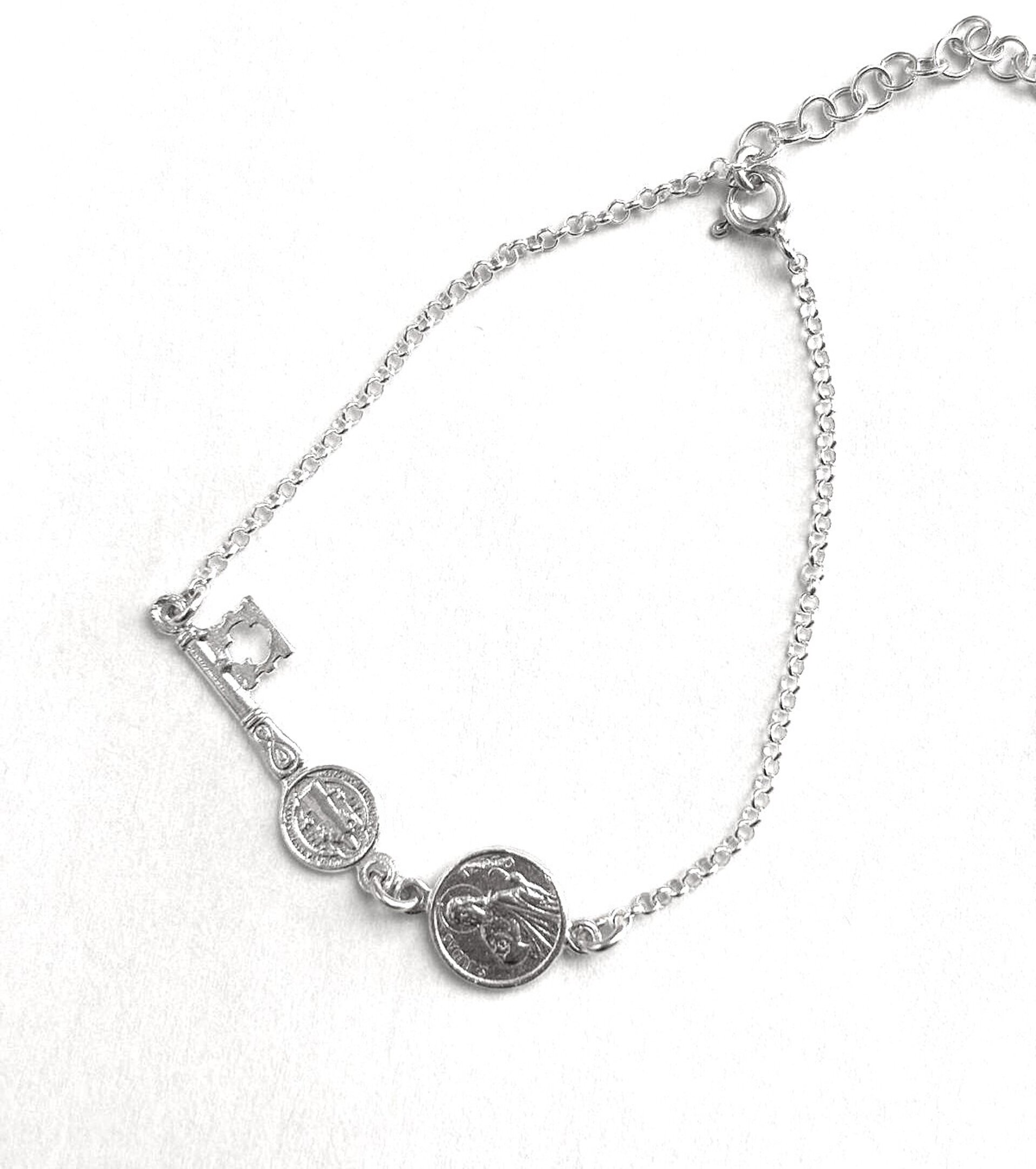 pulsera doble protección llave San Benito y San judas Tadeo - 4