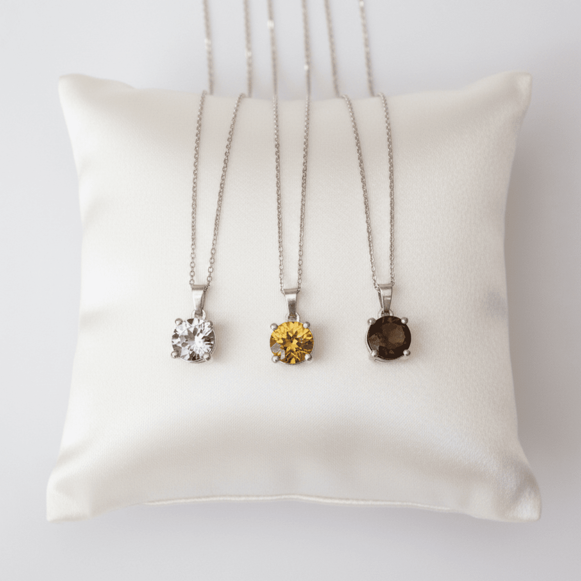 collar topacio, cuarzo ahumado y citrino - 1