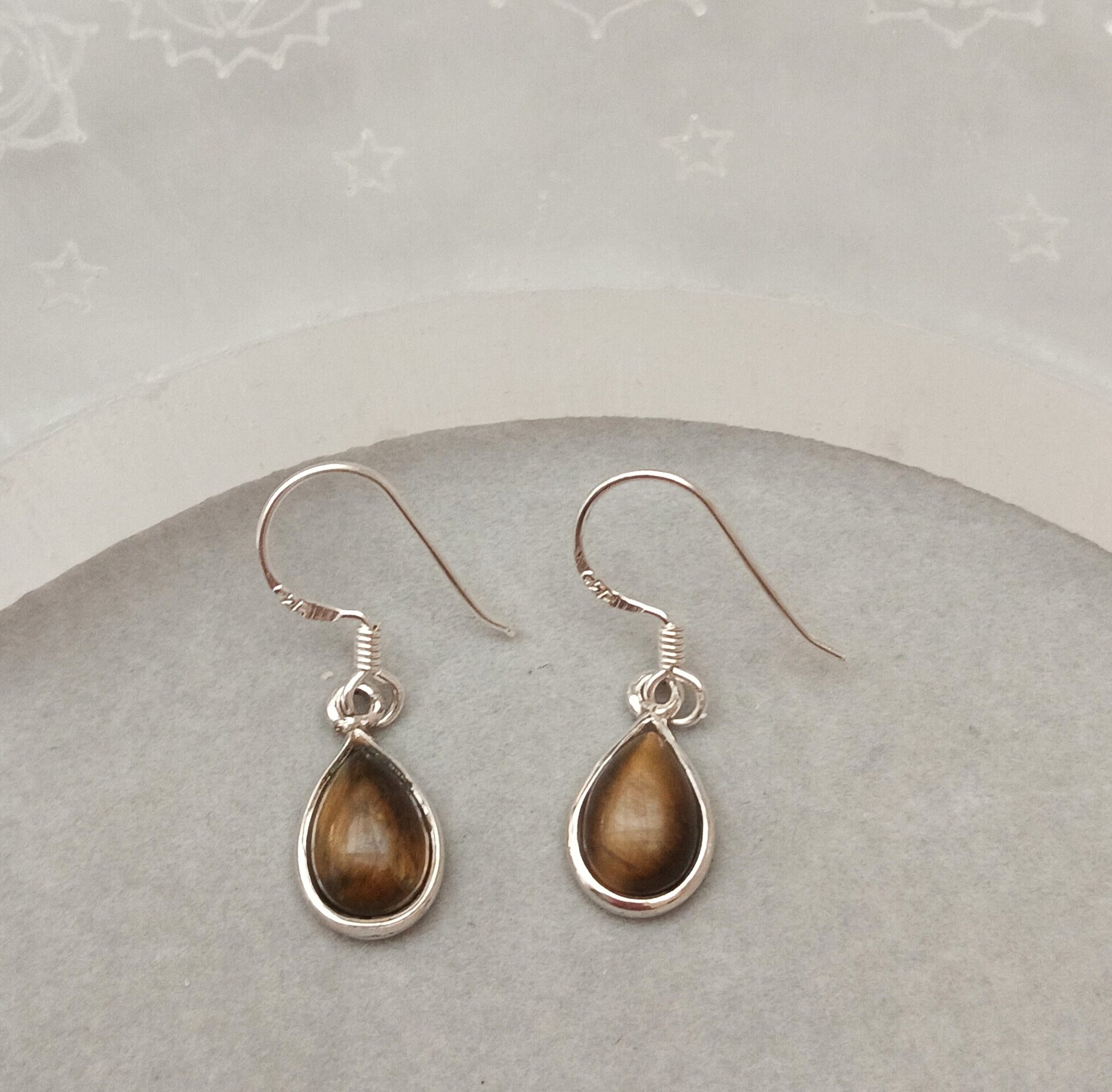 Pendientes ojo de tigre - 2
