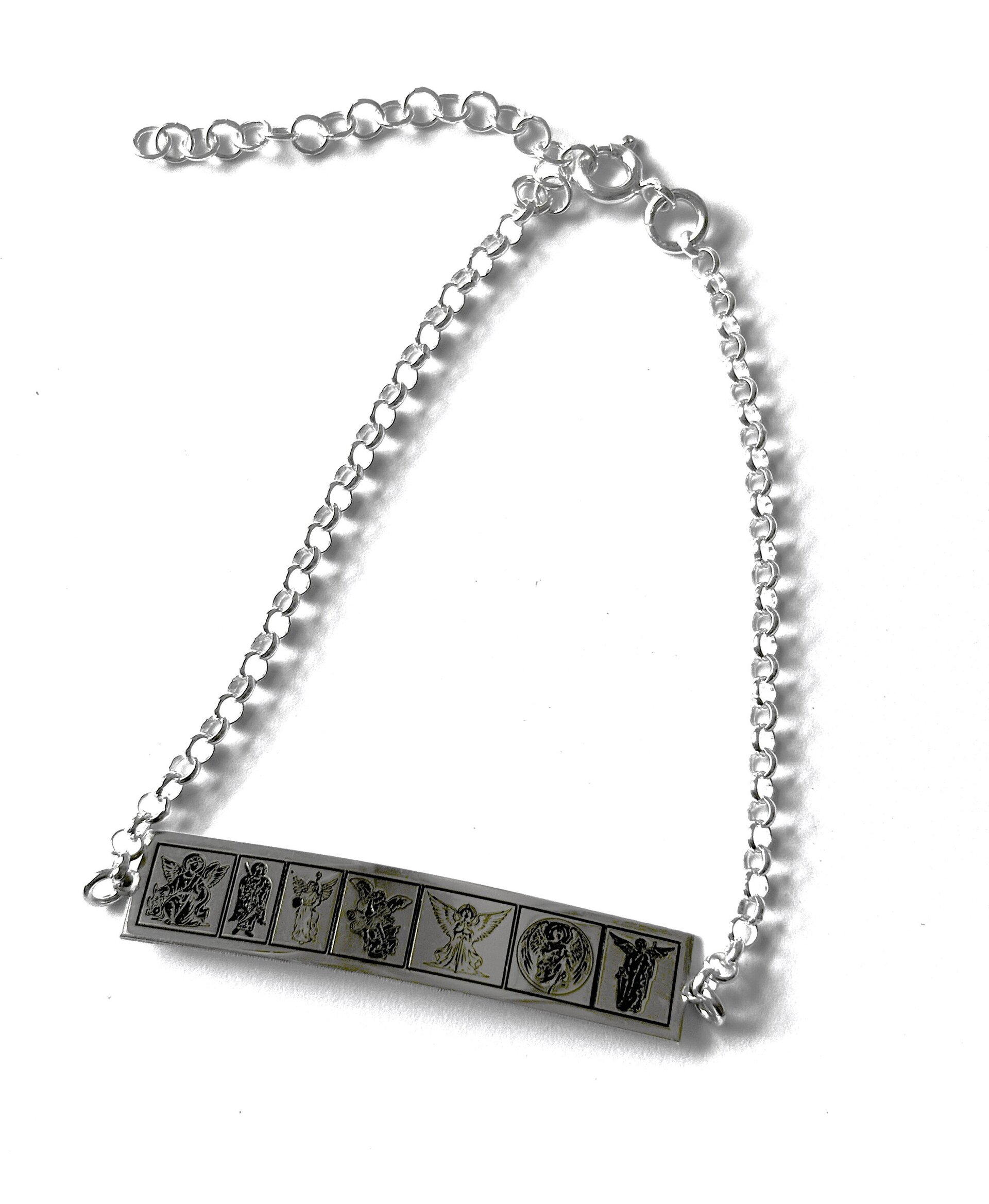 pulsera 7 arcángeles plata de ley. unisex - 5