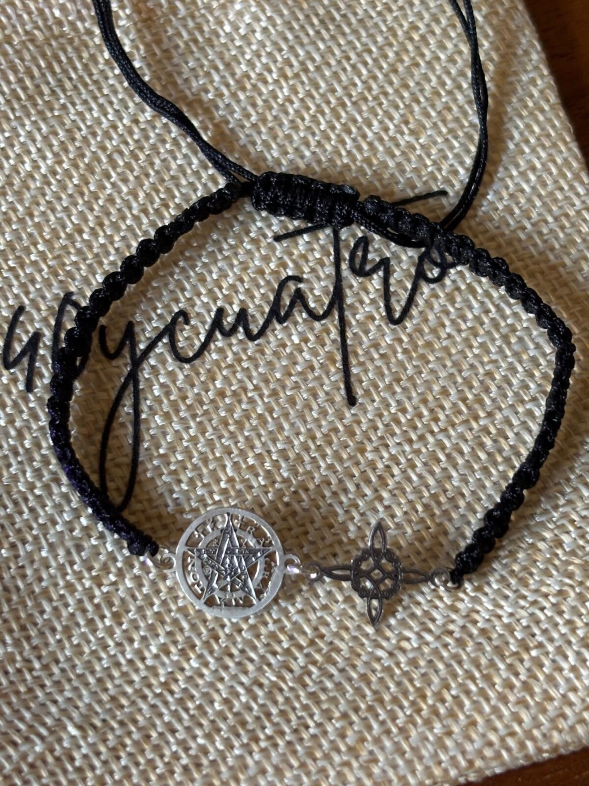pulsera Macramé amuleto doble protección - 2