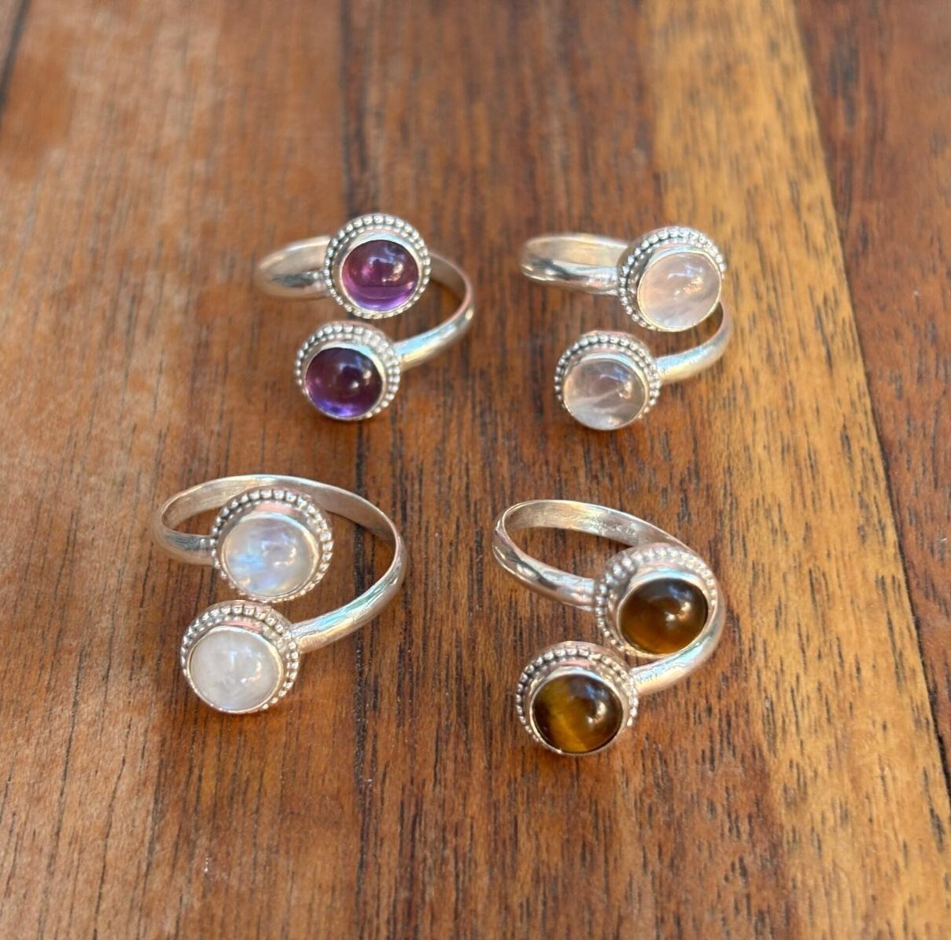 ANILLO AJUSTABLE  y piedras naturales - 5