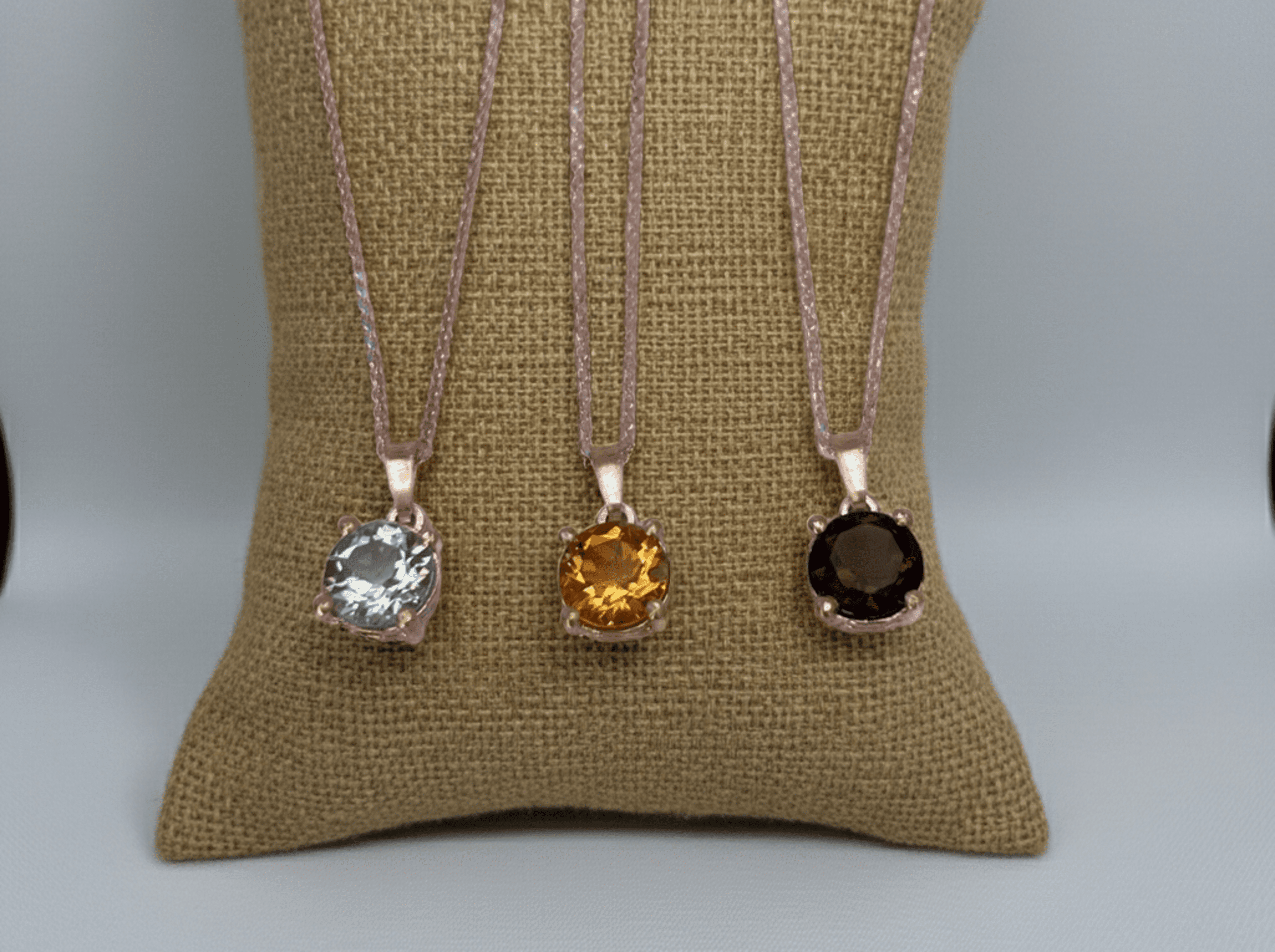 collar topacio, cuarzo ahumado y citrino - 4