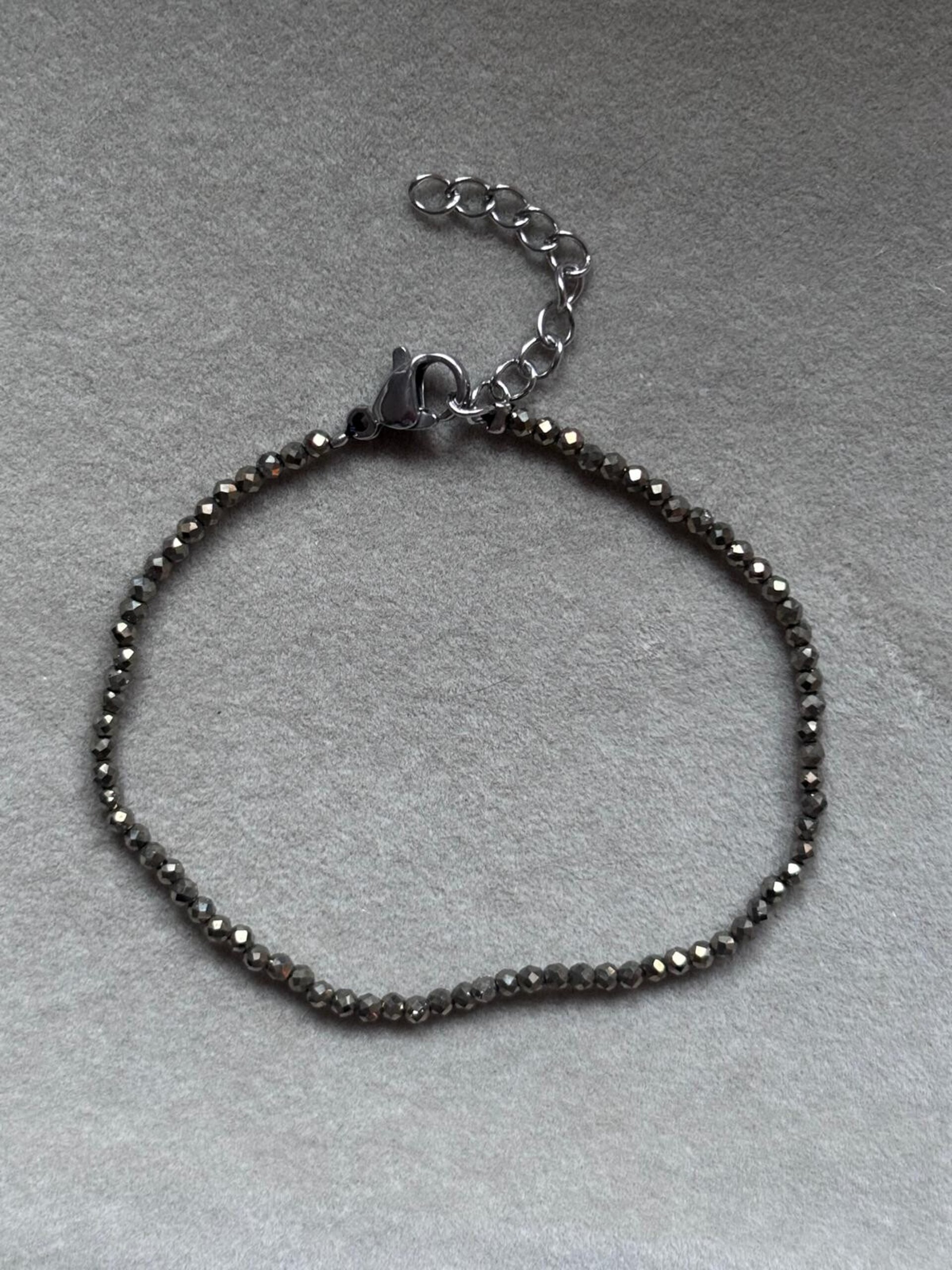 Pulsera  pirita facetada (acero inoxidable) - 3