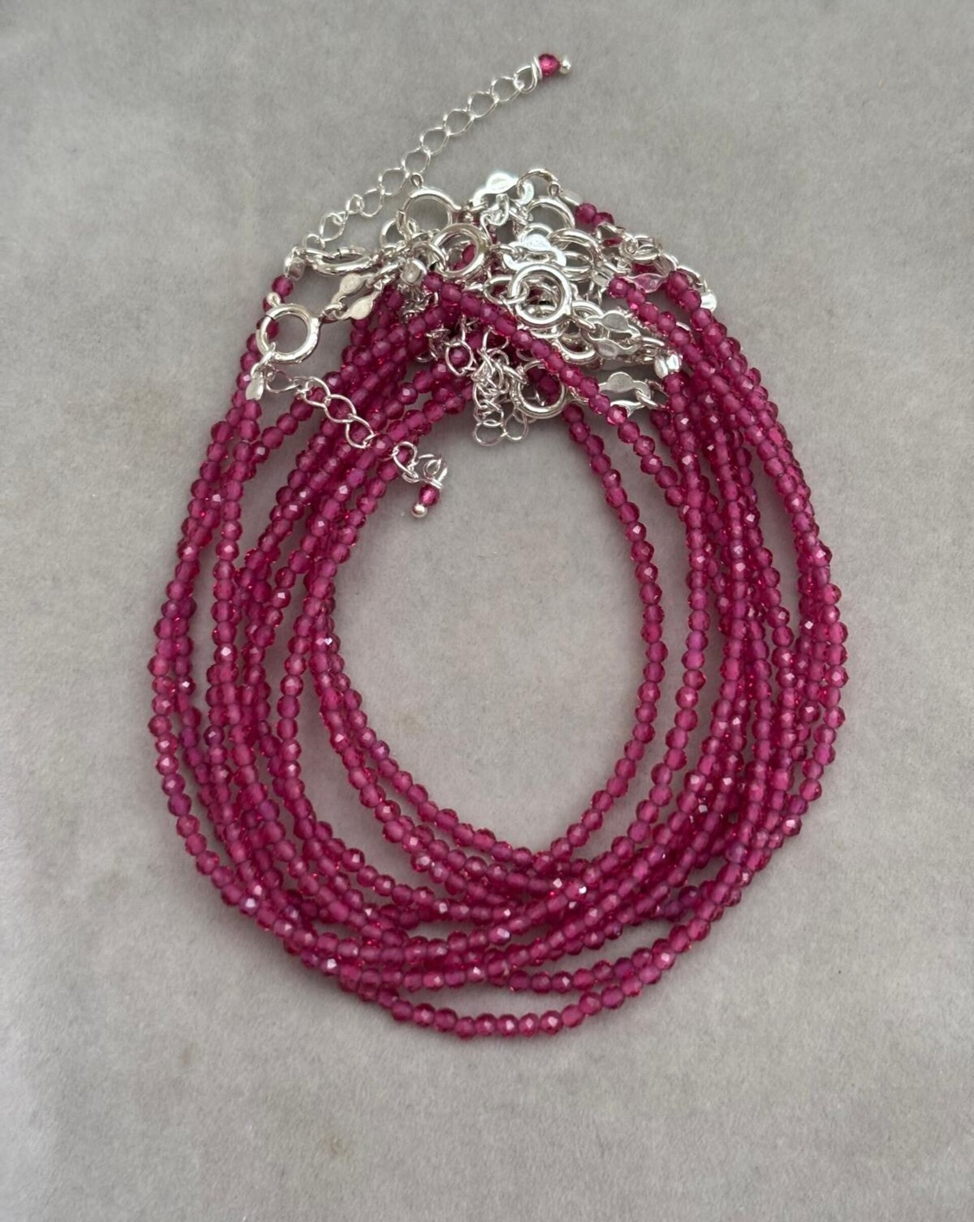 pulsera facetada rubí - 3