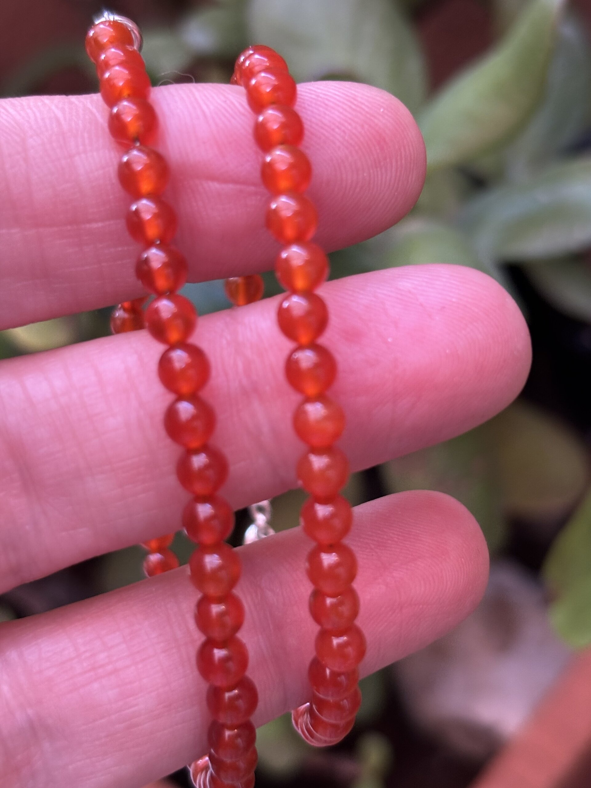 Pulsera ajustable piedra natural de cornalina - 5