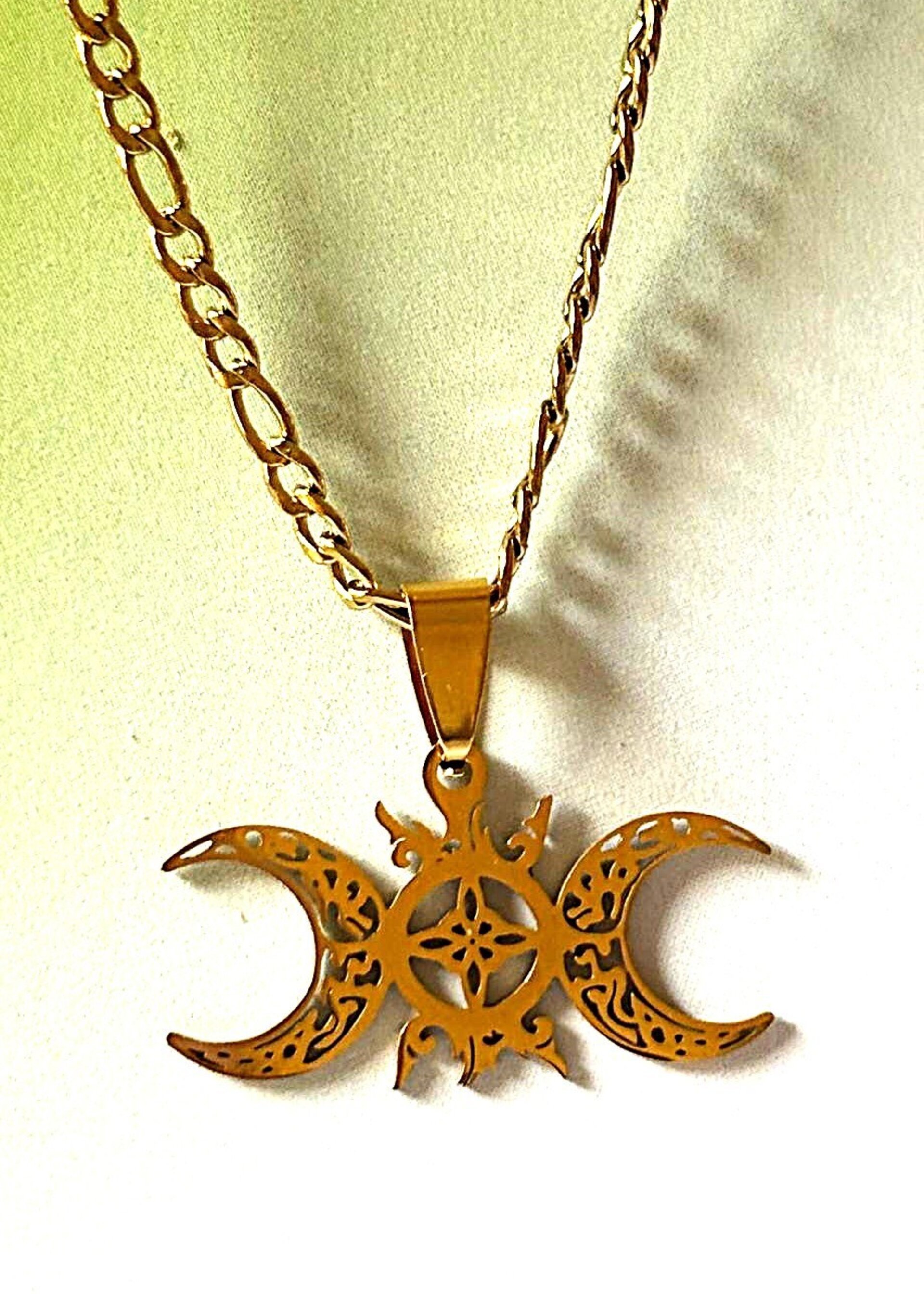 Collar nudo de bruja /triple luna - 5