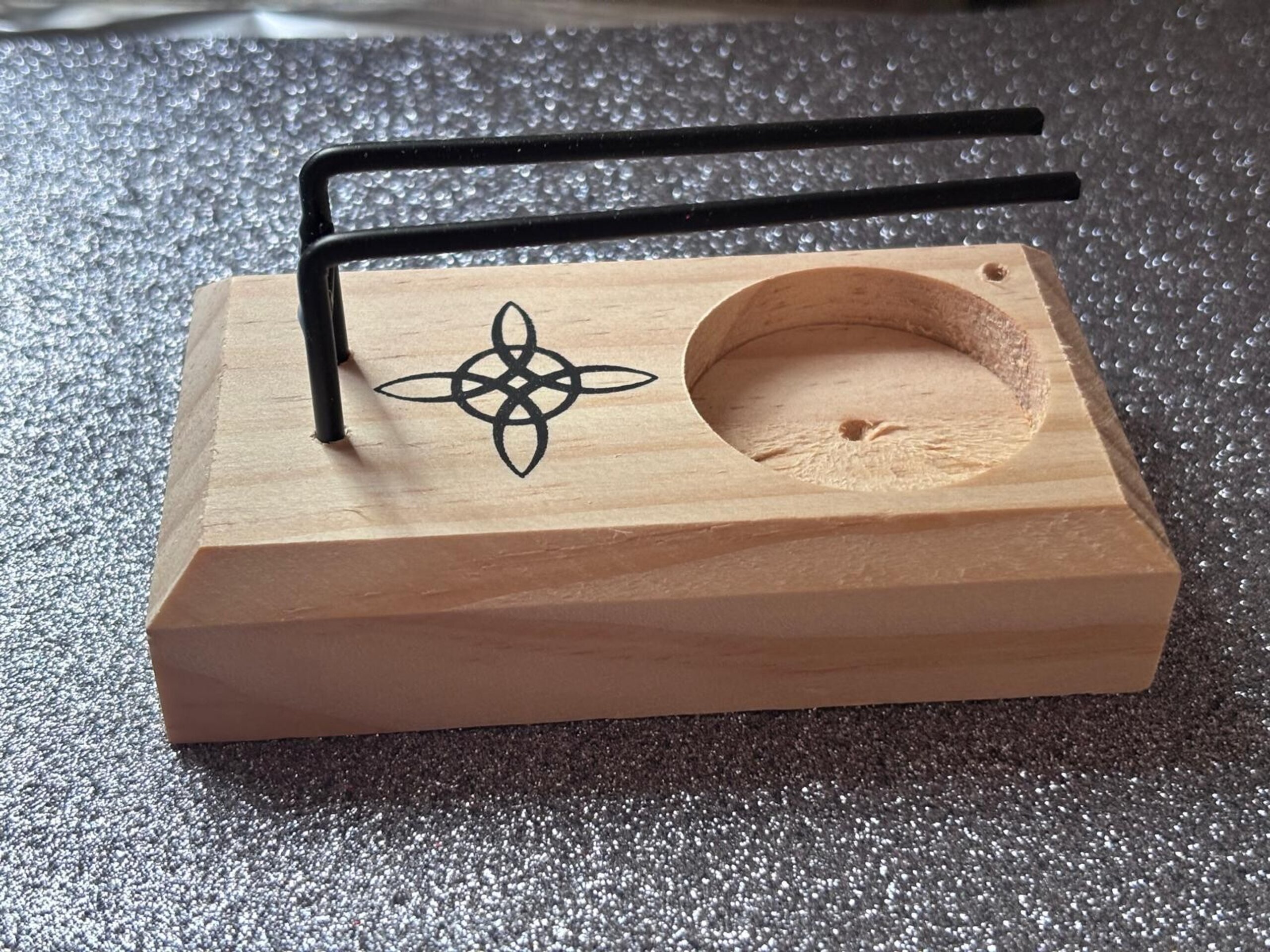 porta incienso madera nudo de bruja - 8