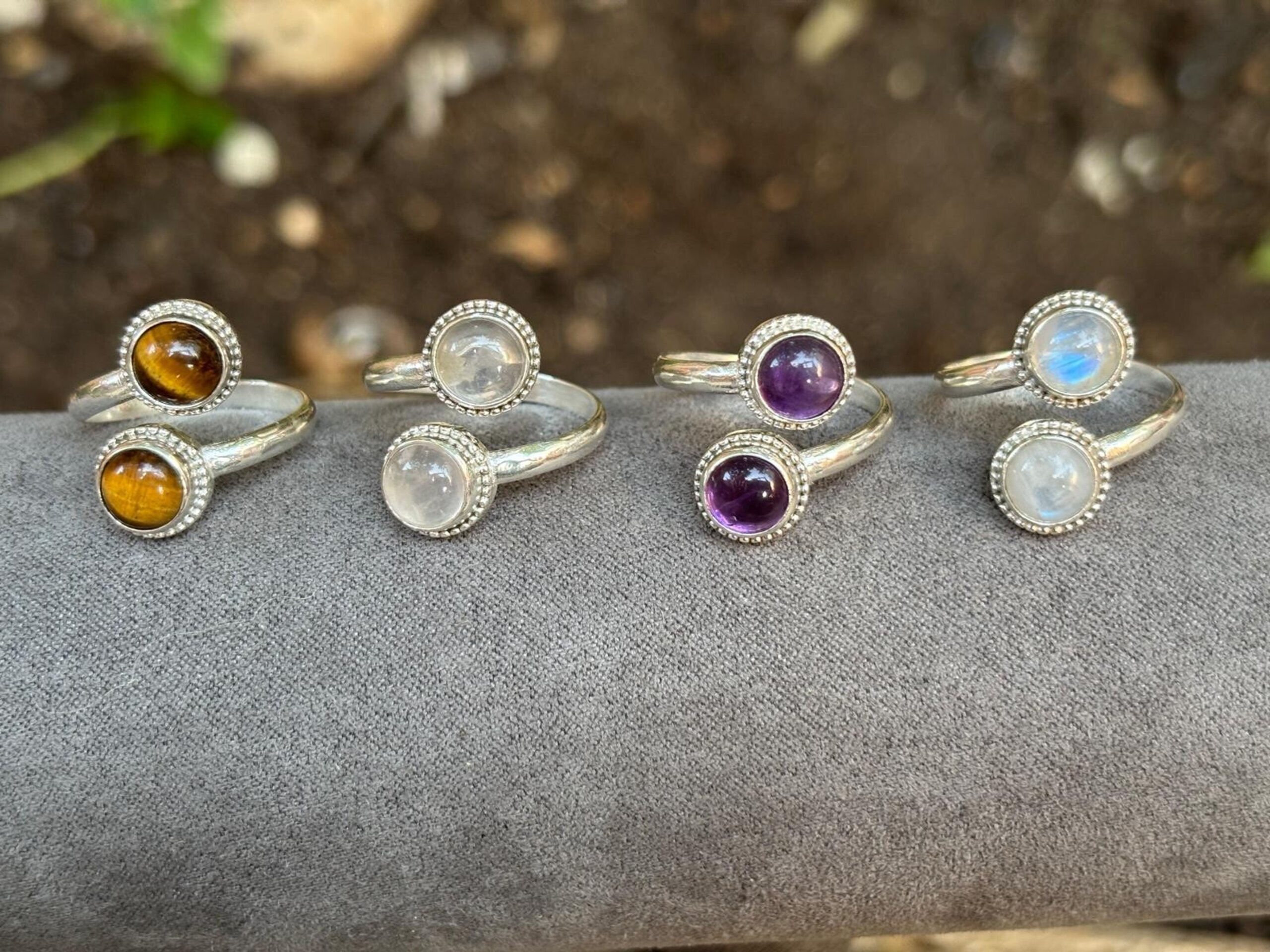 ANILLO AJUSTABLE  y piedras naturales - 6