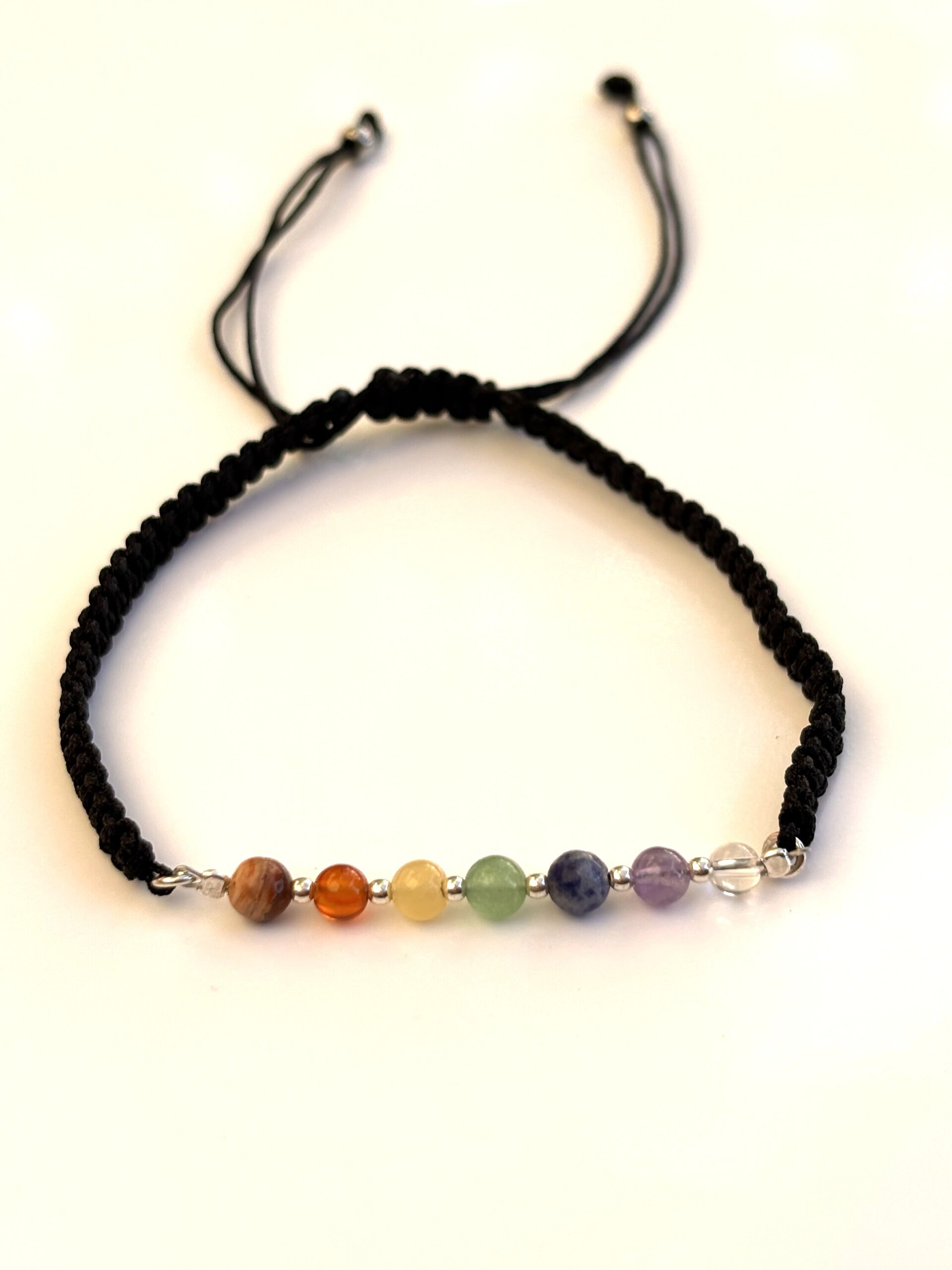 pulsera Macramé con piedras naturales de los 7 chakras - 3