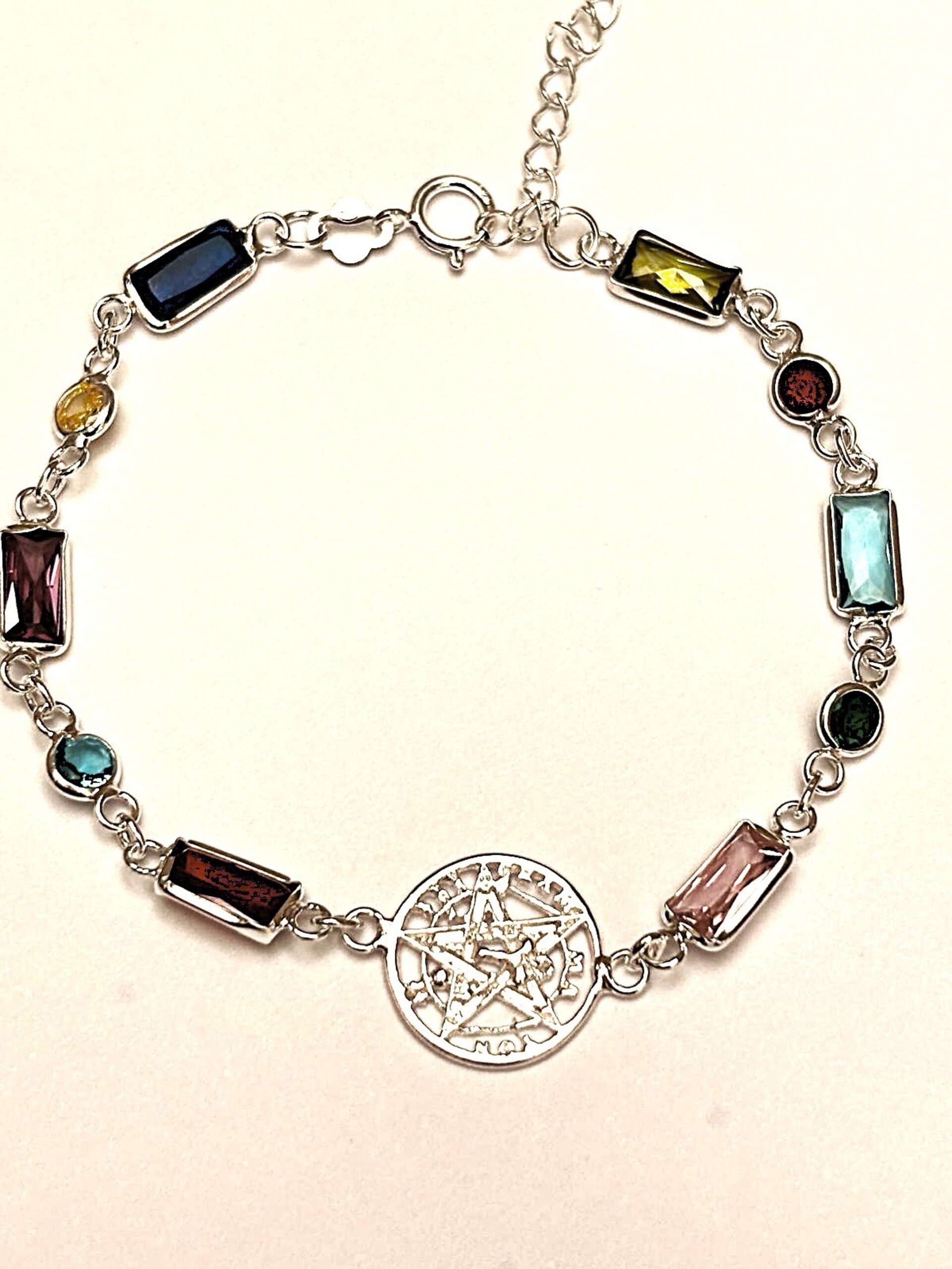 Pulsera amuleto tetragrámaton con cristales - 8