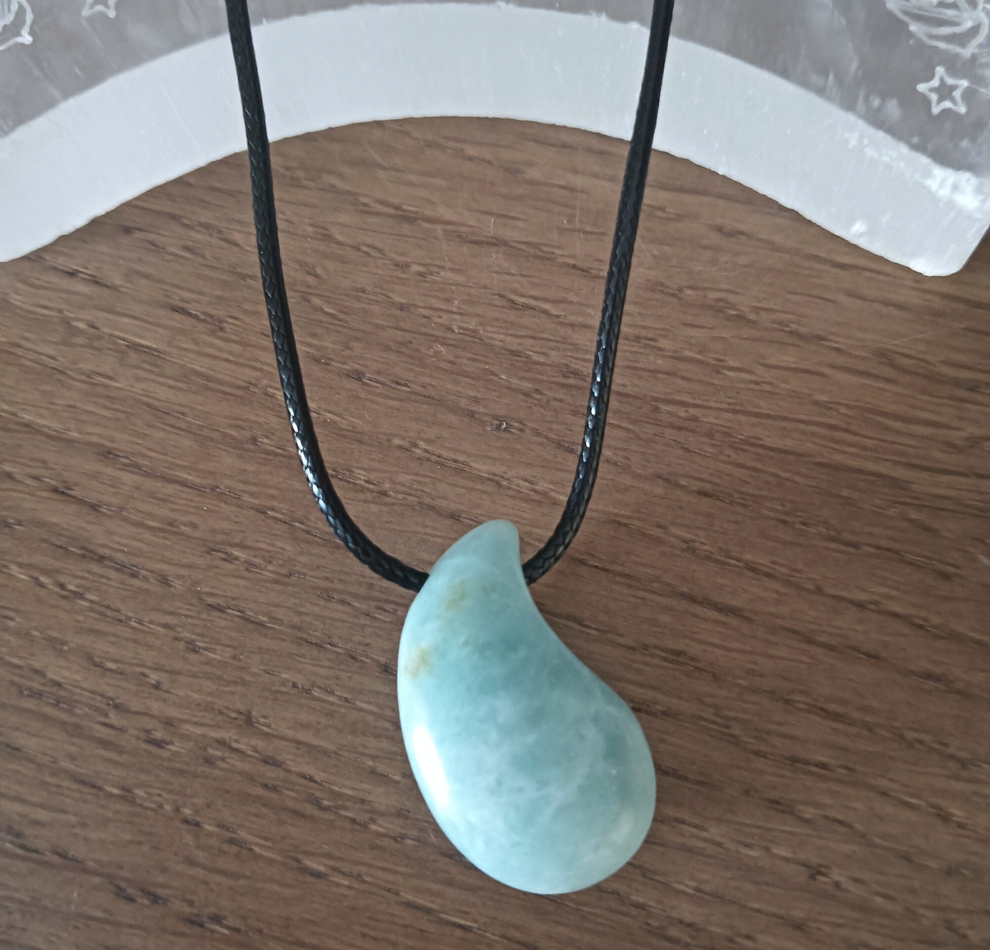 Collar ajustable piedra natural amazonita - 2