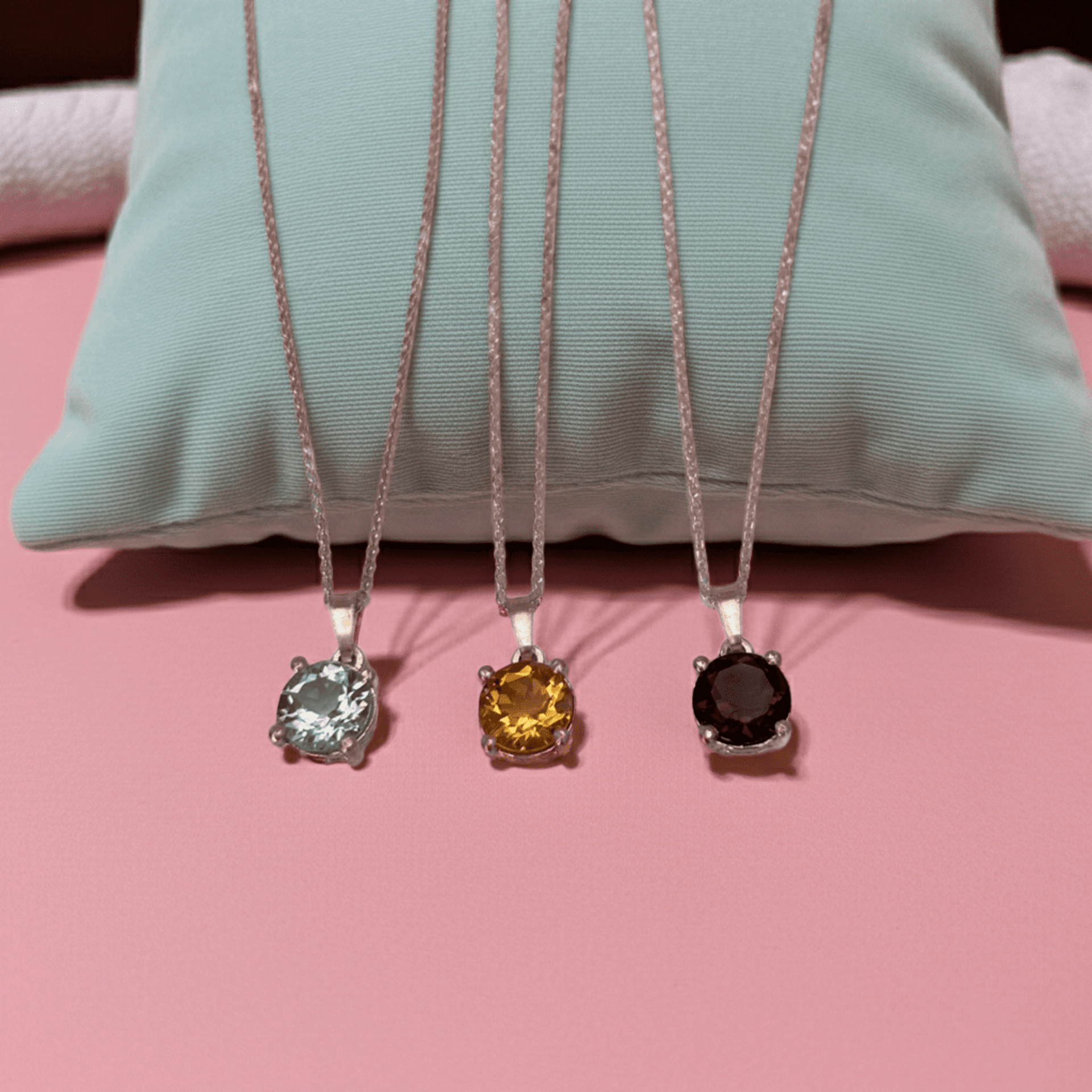 collar topacio, cuarzo ahumado y citrino - 6