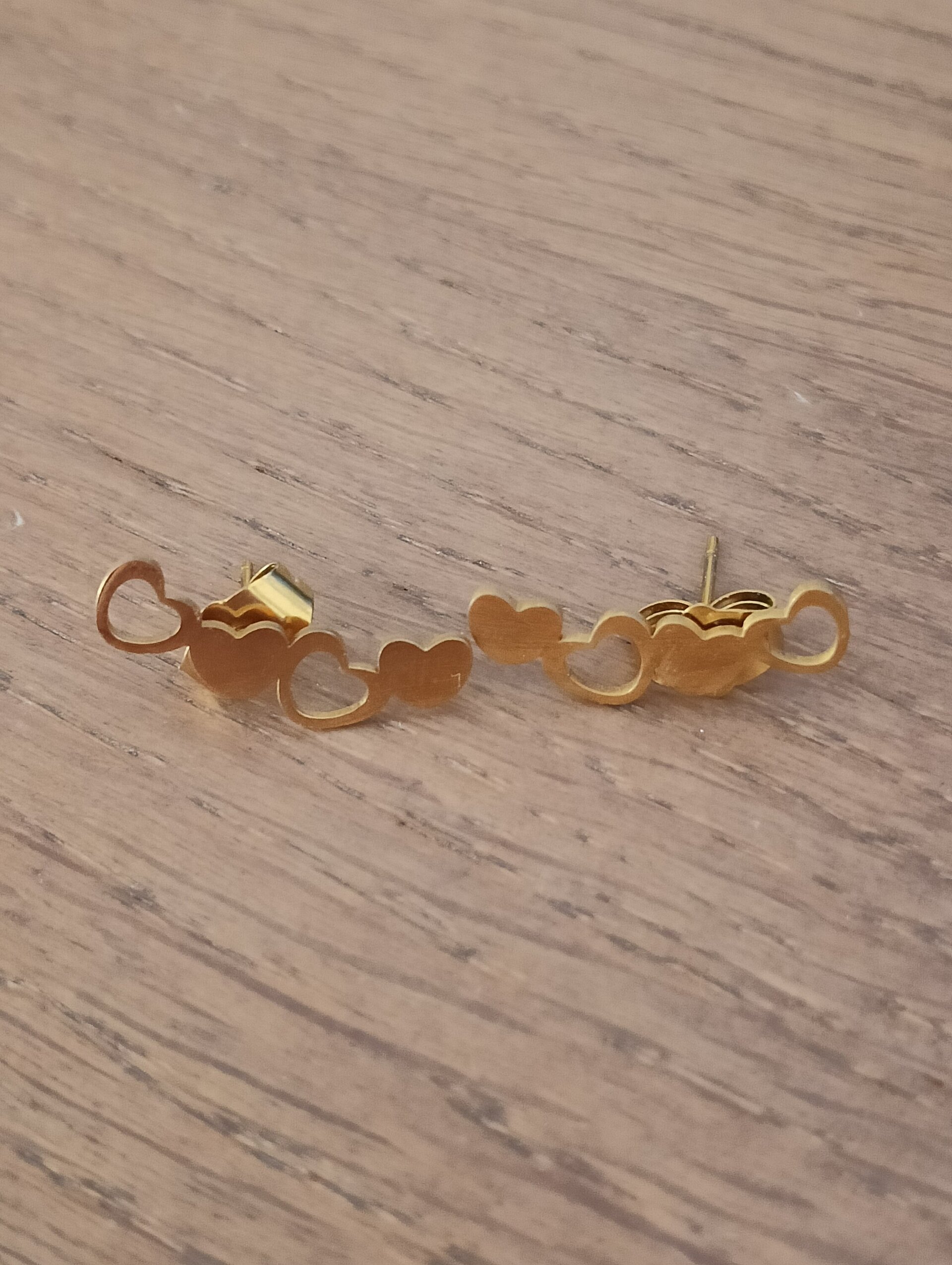 Pendientes trepadores corazones - 3