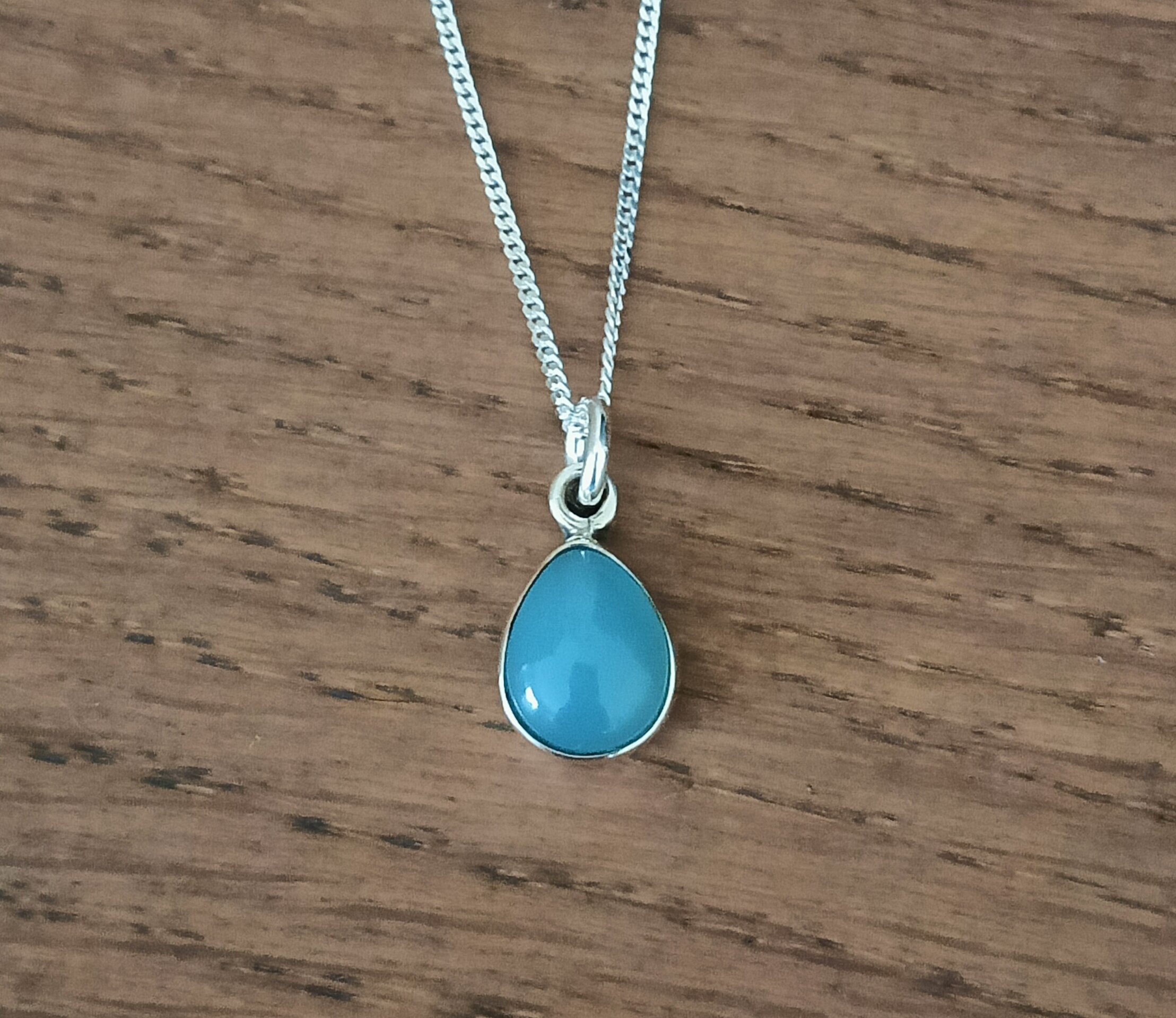 Collar  calcedonia azul - 4