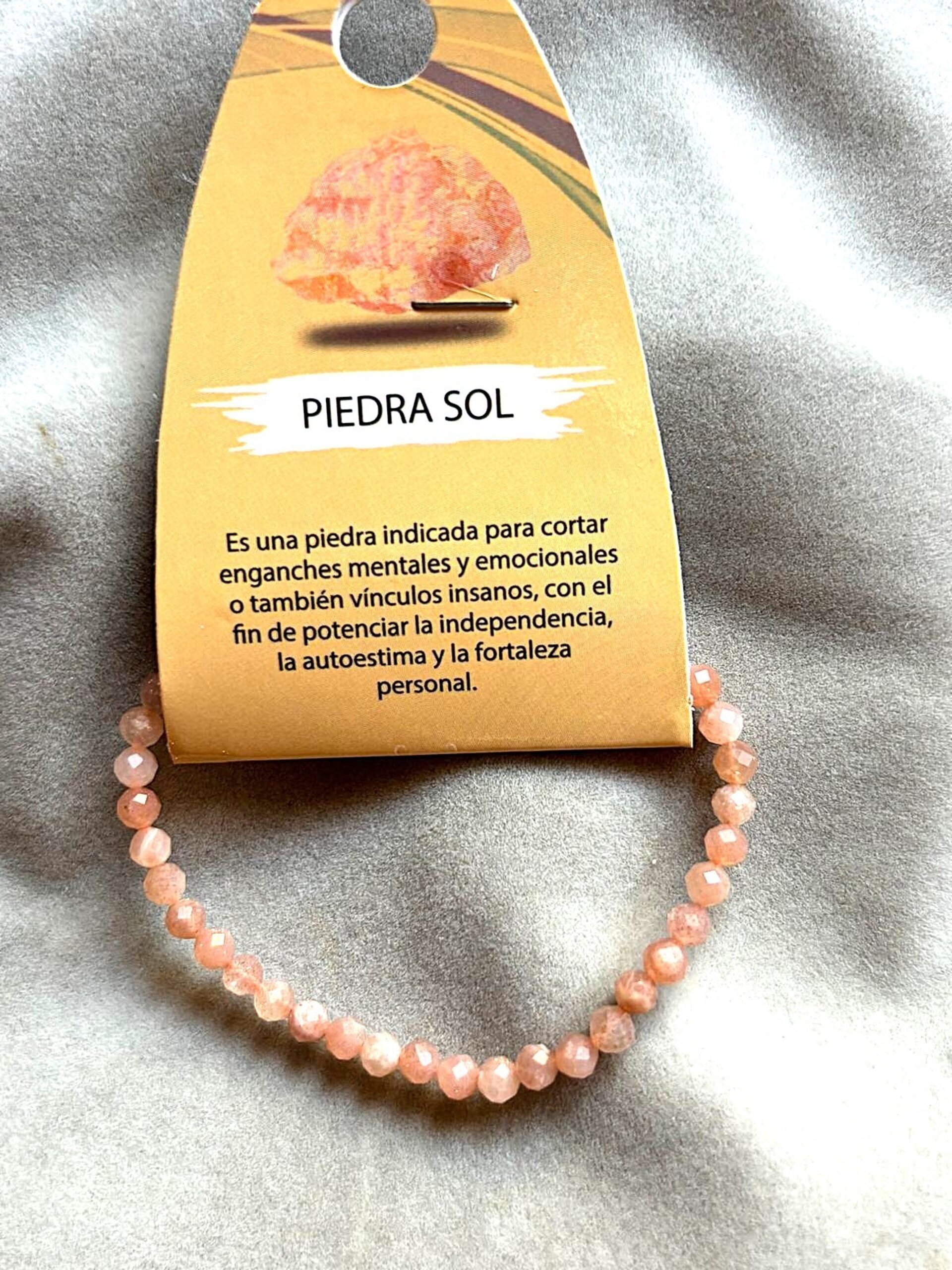 pulsera facetada piedra sol - 3