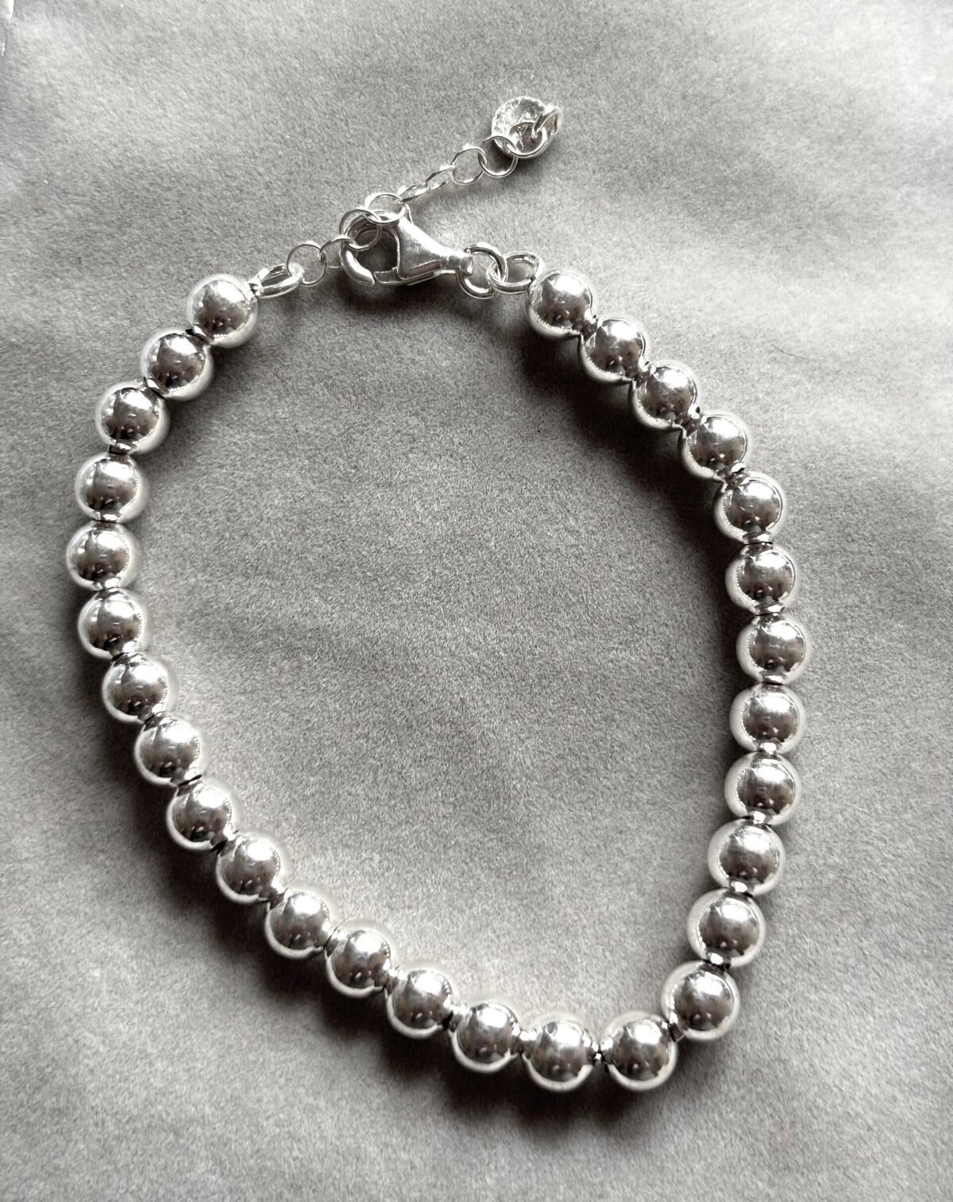 pulsera bolas 6mm ajustable - 3