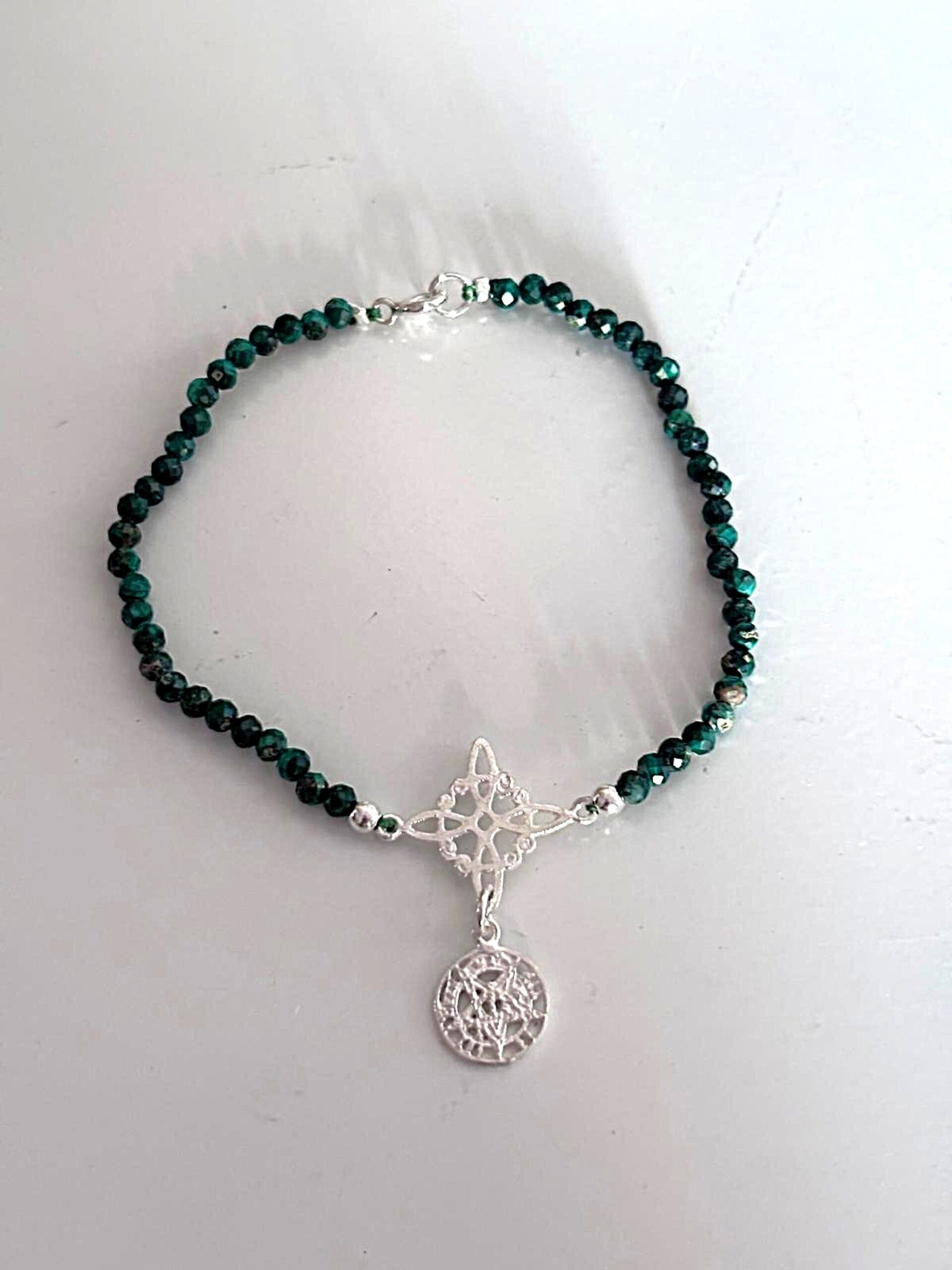 pulsera turmalina y malaquita doble protección - 5