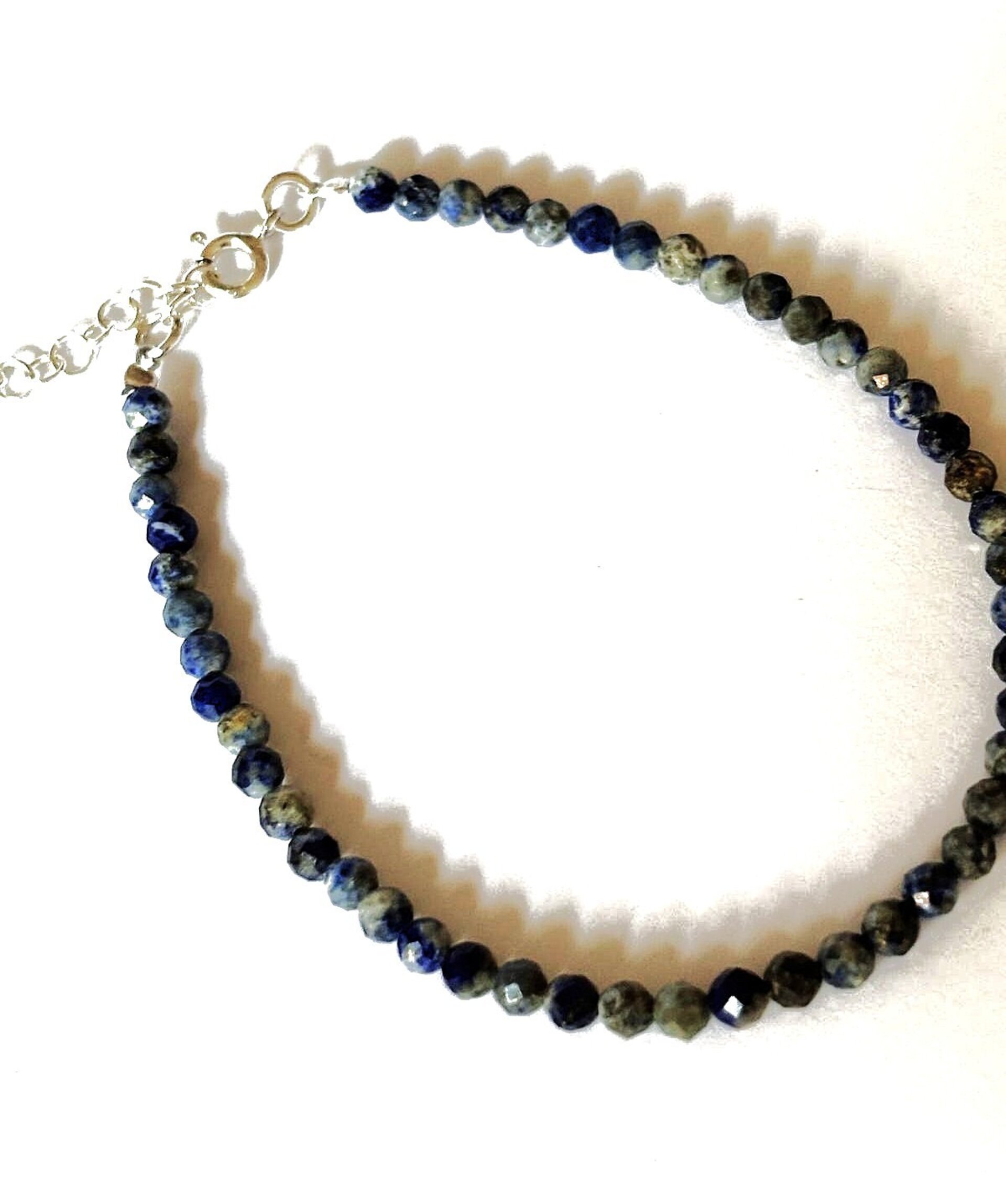Pulsera ajustable piedra natural de lapizlázuli - 9