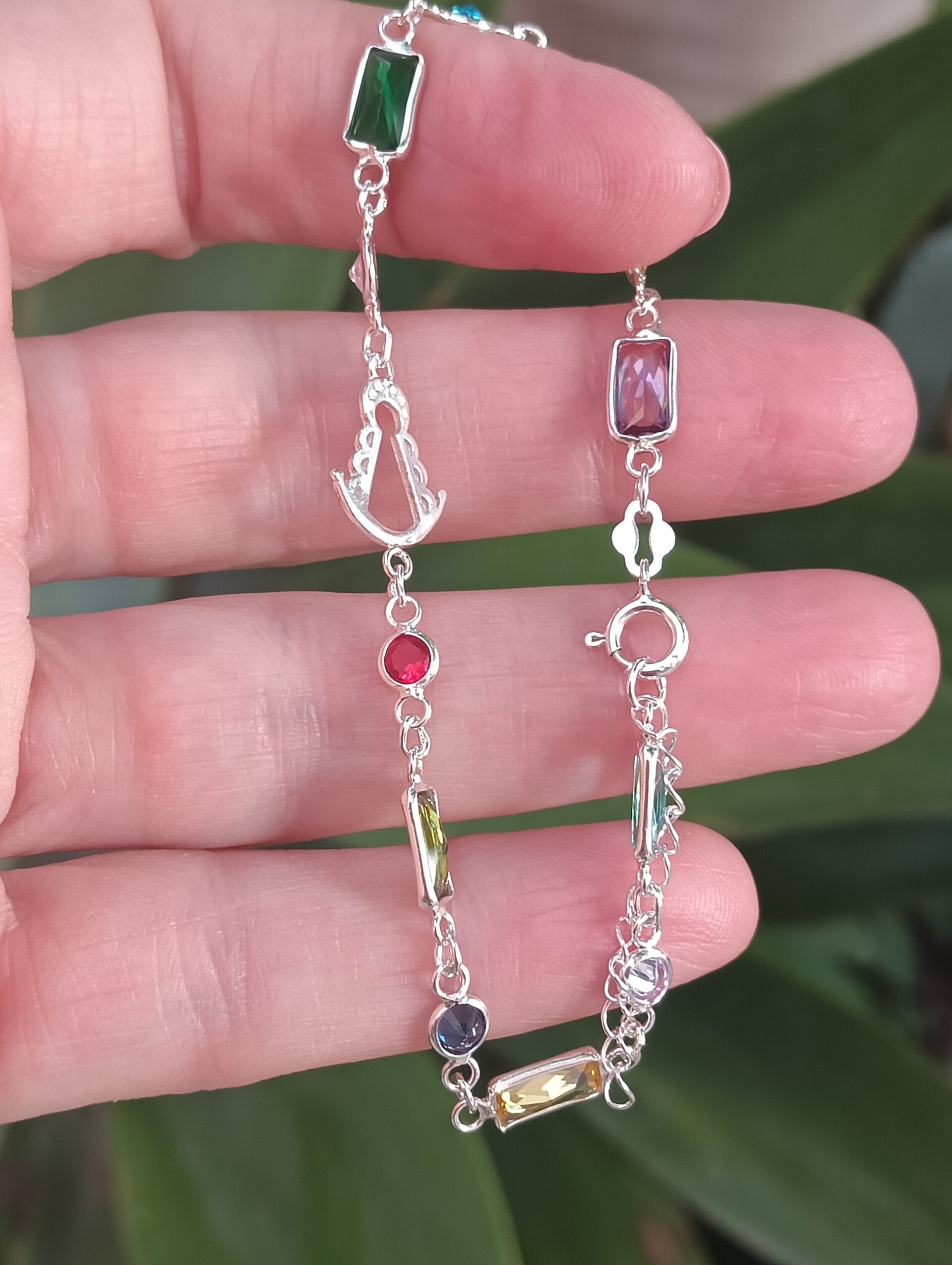 Pulsera de cristales y virgen del rocio - 2