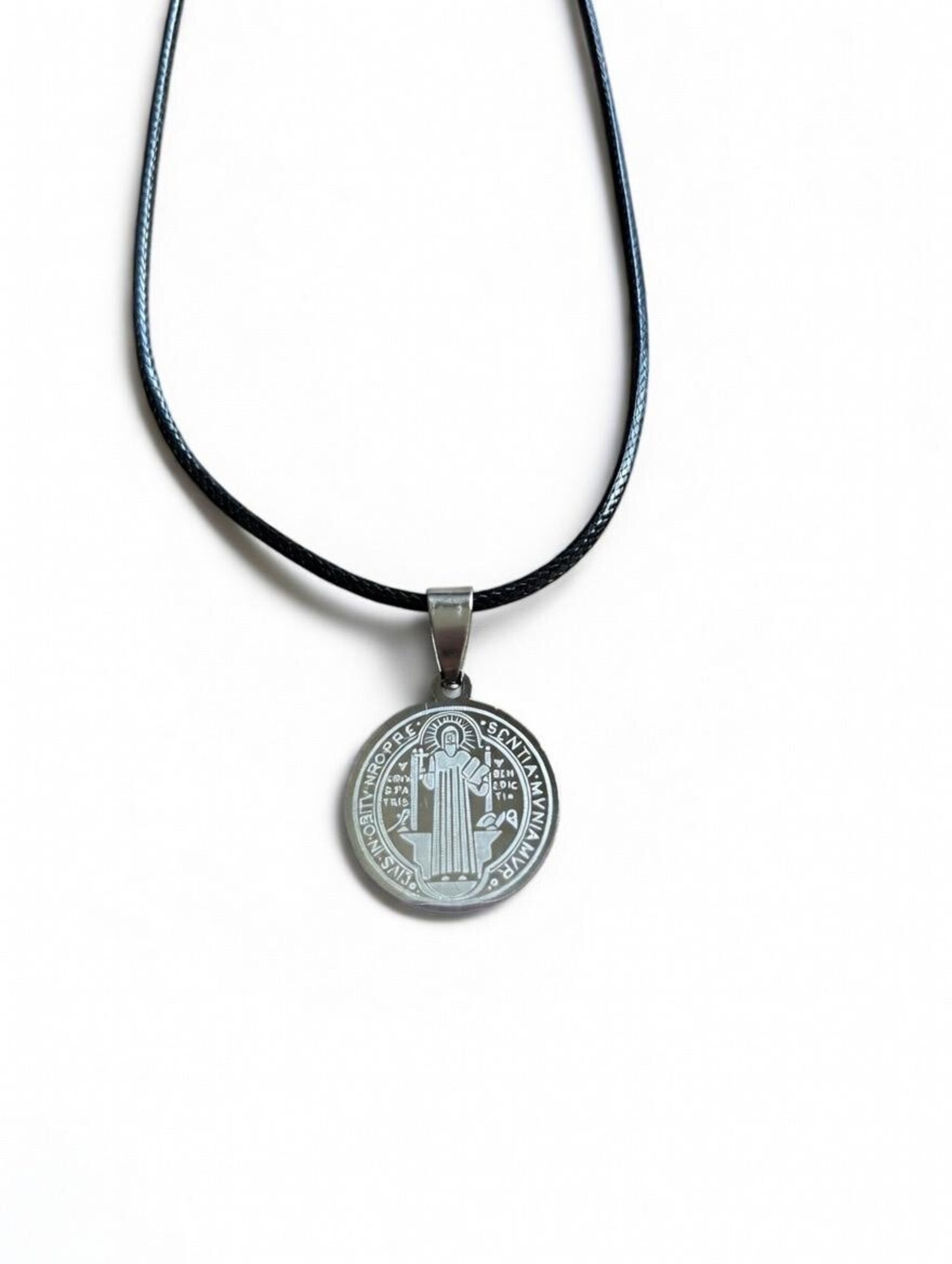 Collar medalla San Benito(acero inoxidable) - 5