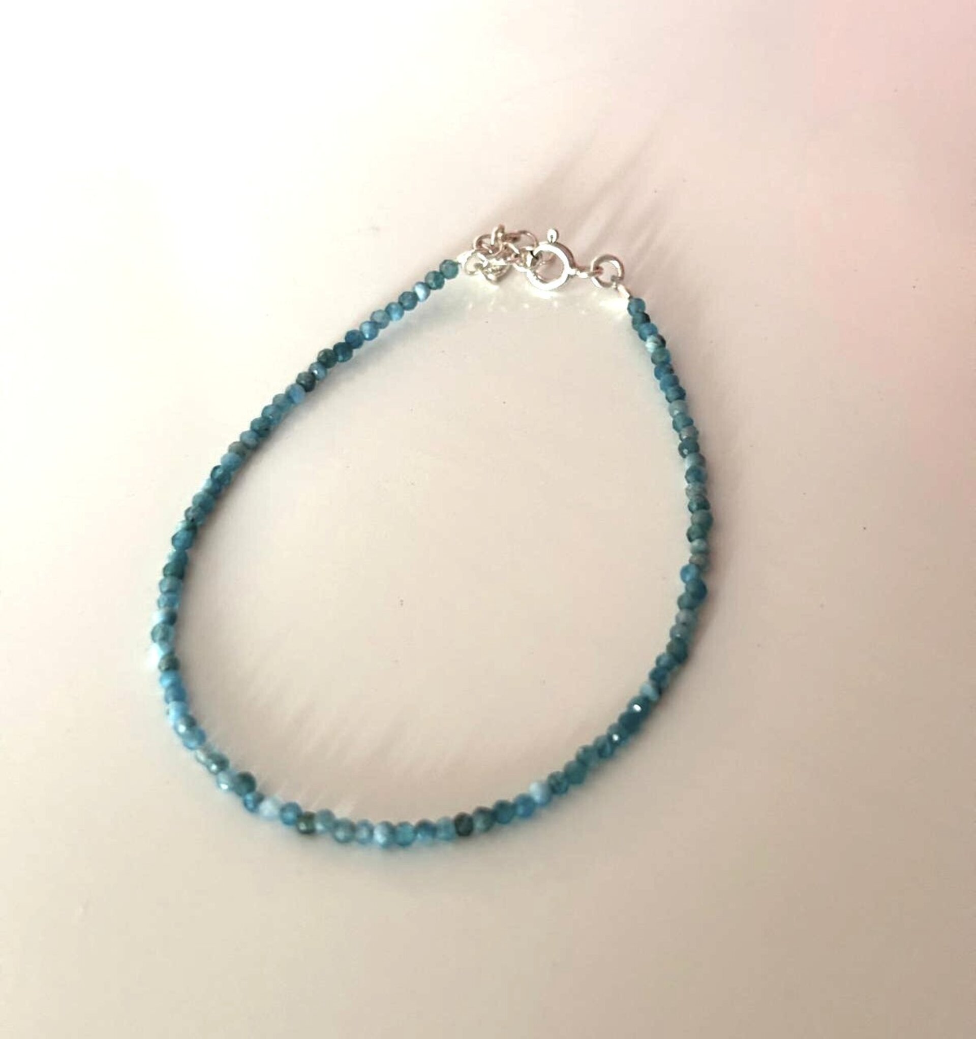 pulsera facetada de cianita - 3