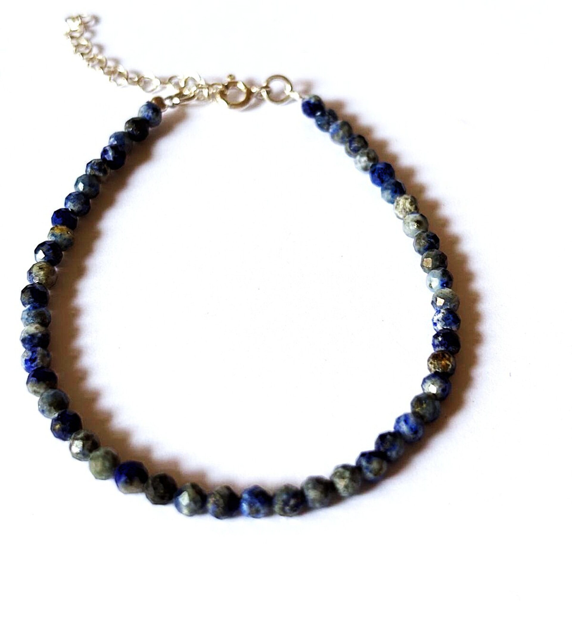 Pulsera ajustable piedra natural de lapizlázuli - 1