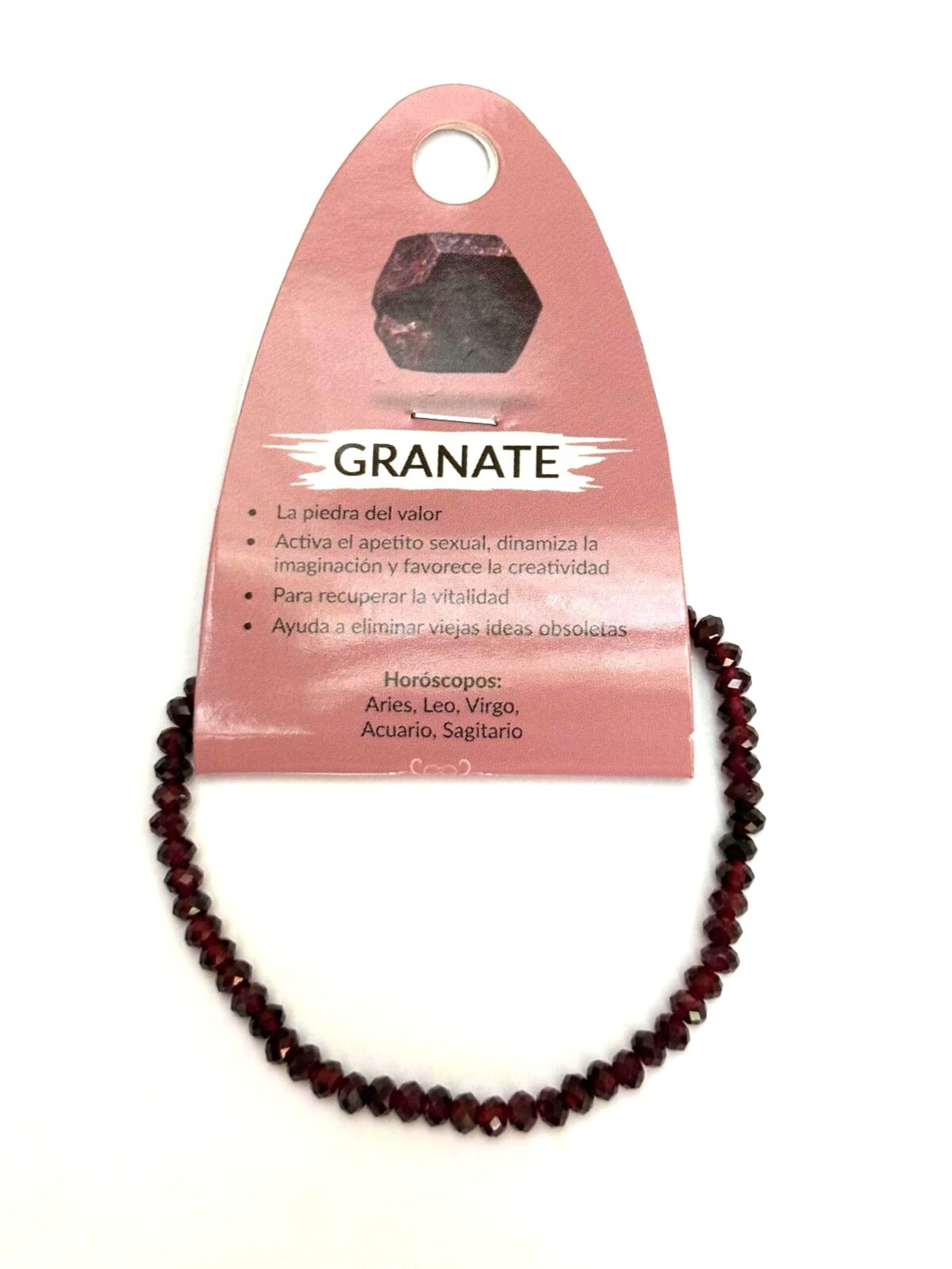 pulsera facetada granate - 3