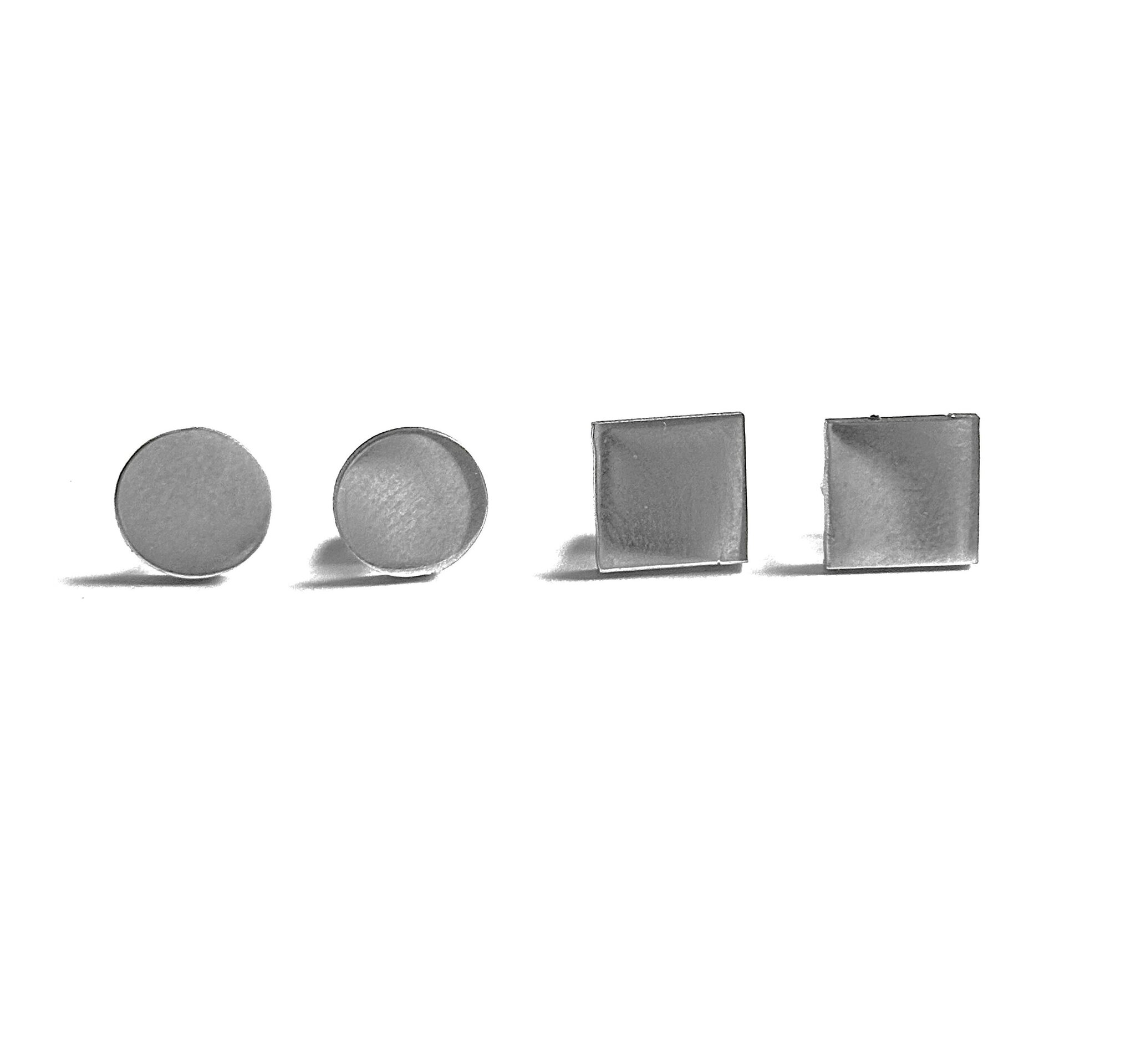 pendientes pegados acero inoxidable - 3