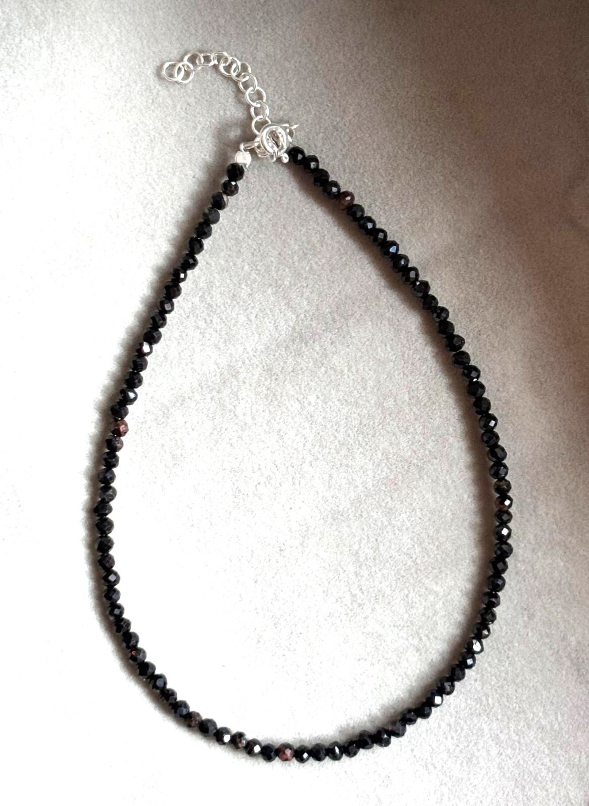 Tobillera piedra natural de turmalina facetada - 1