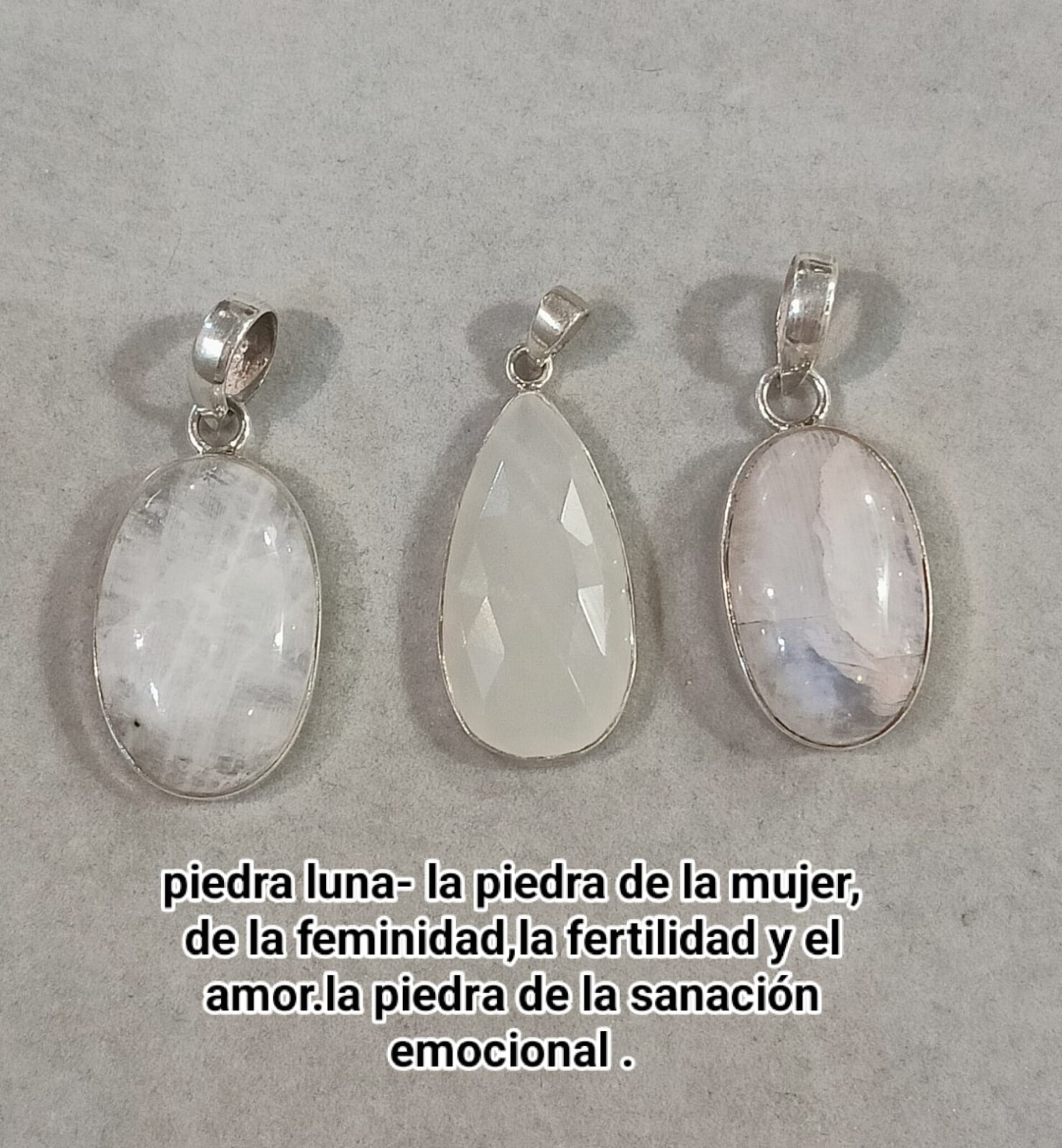 colgante piedra luna natural - 2